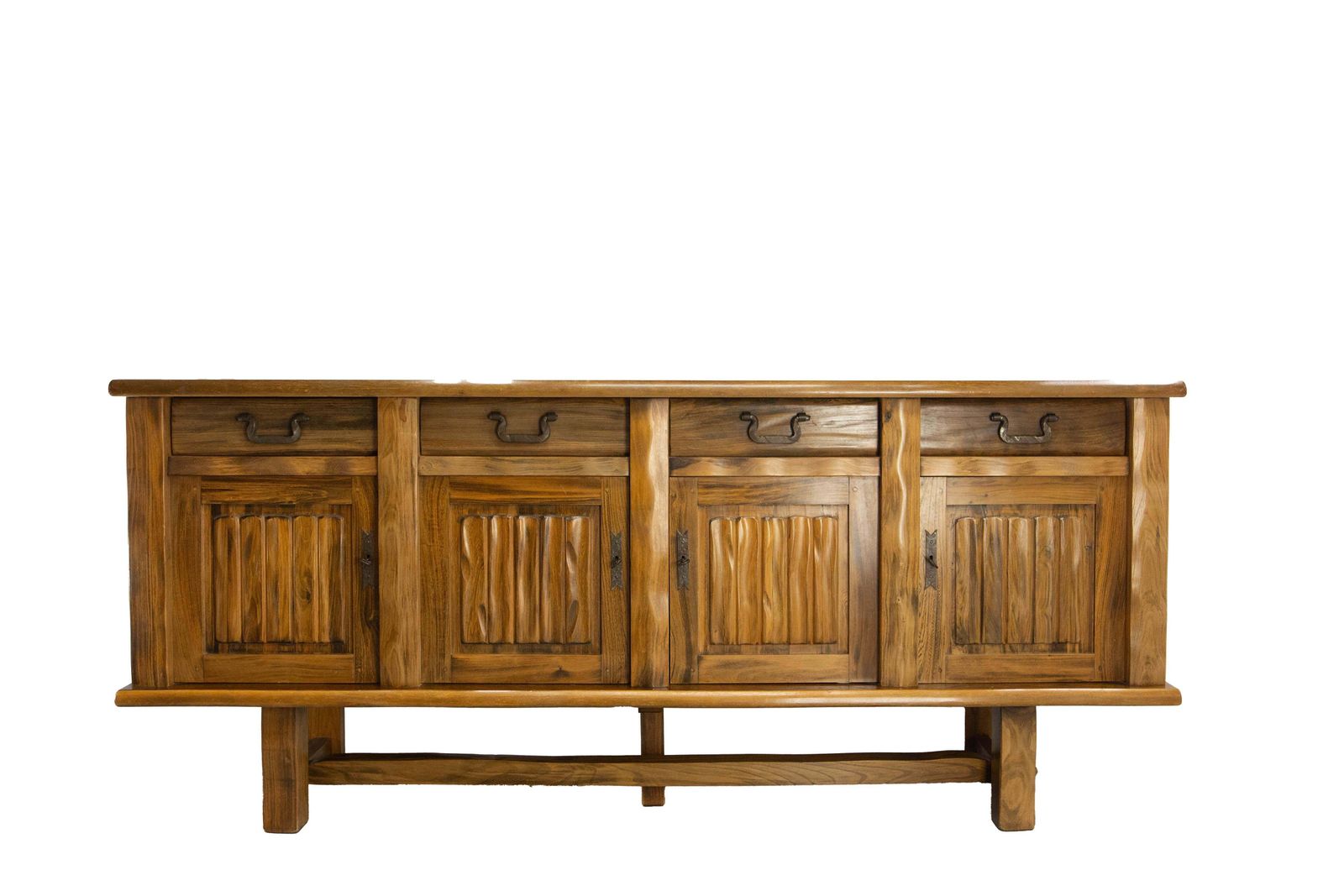 Grote Franse Elm Buffetkast met Vier Deuren – Olavi Hanninen & Aranjou, ca. 1970 photo Meubels