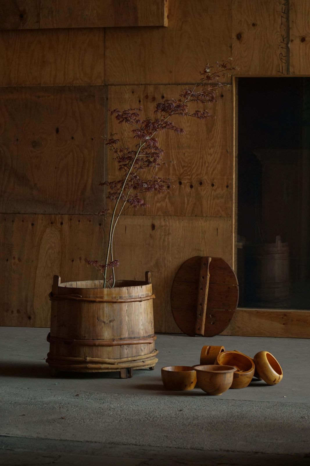 Scandivanvian Decorative Wooden Planter / Storage Vessel, Wabi Sabi, 1950s photo furniture