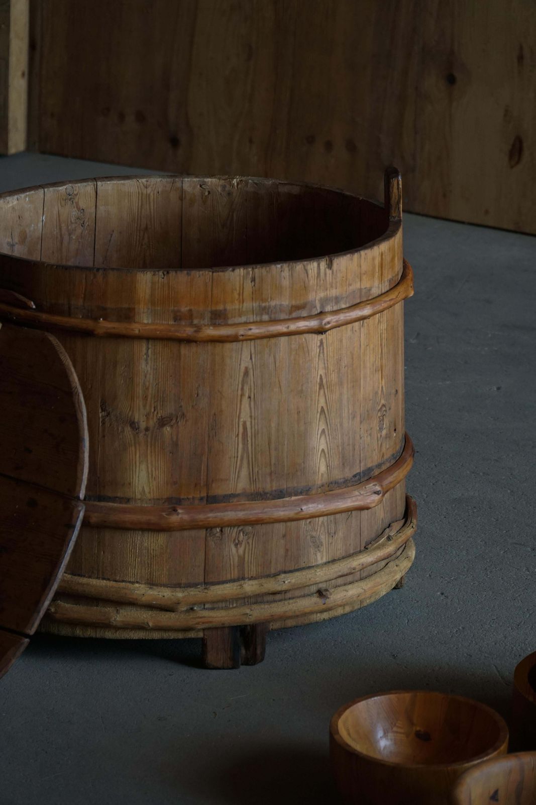 Scandivanvian Decorative Wooden Planter / Storage Vessel, Wabi Sabi, 1950s photo vinterior