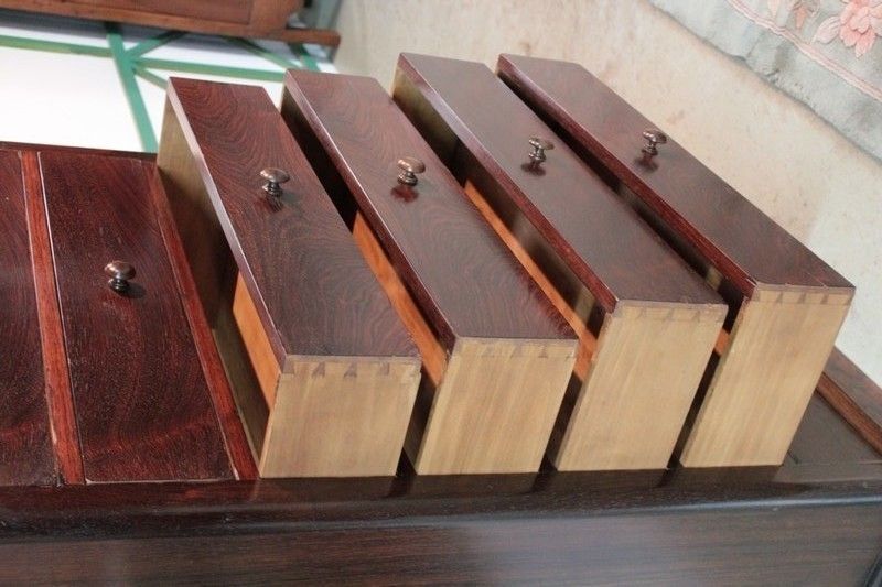 19th Rosewood Chest Of Drawers photo vintage