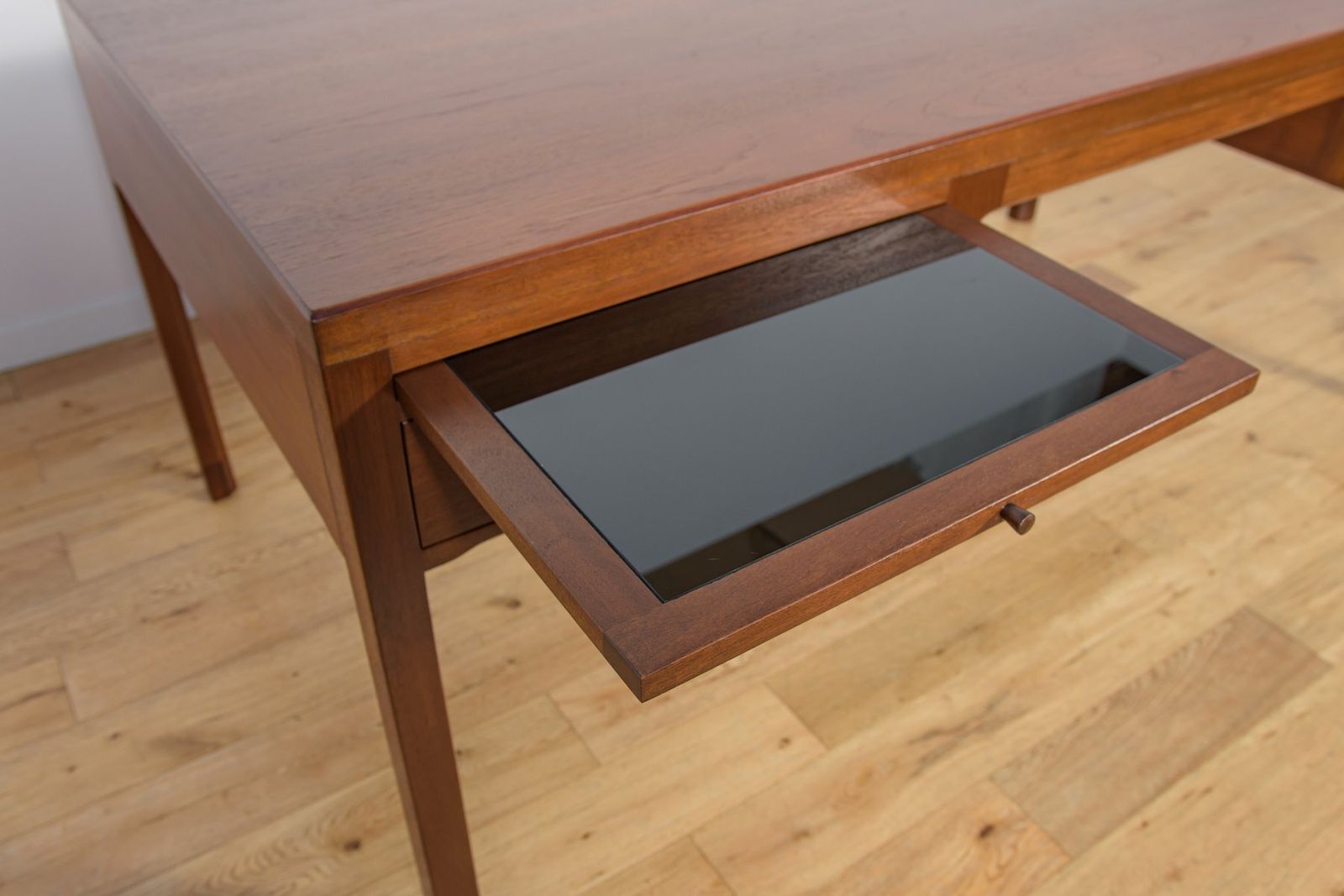 photo furniture Mid Century Teak Desk By Ejner Larsen & Aksel Bender Madsen For Willy Beck, Denmark, 1950s