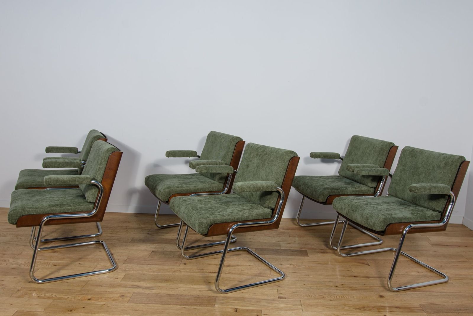 Chrome And Teak Chairs From Gordon Russell, United Knigdom, 1970s, Set Of 6 photo 3108.0