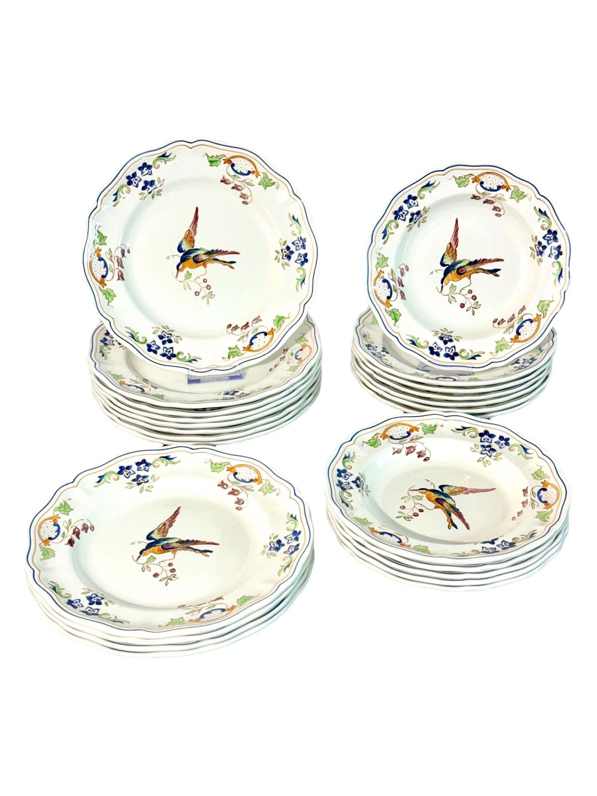 46 Pieces French Faience Dinner Service, "Cléry" By Moustiers photo 1924.0