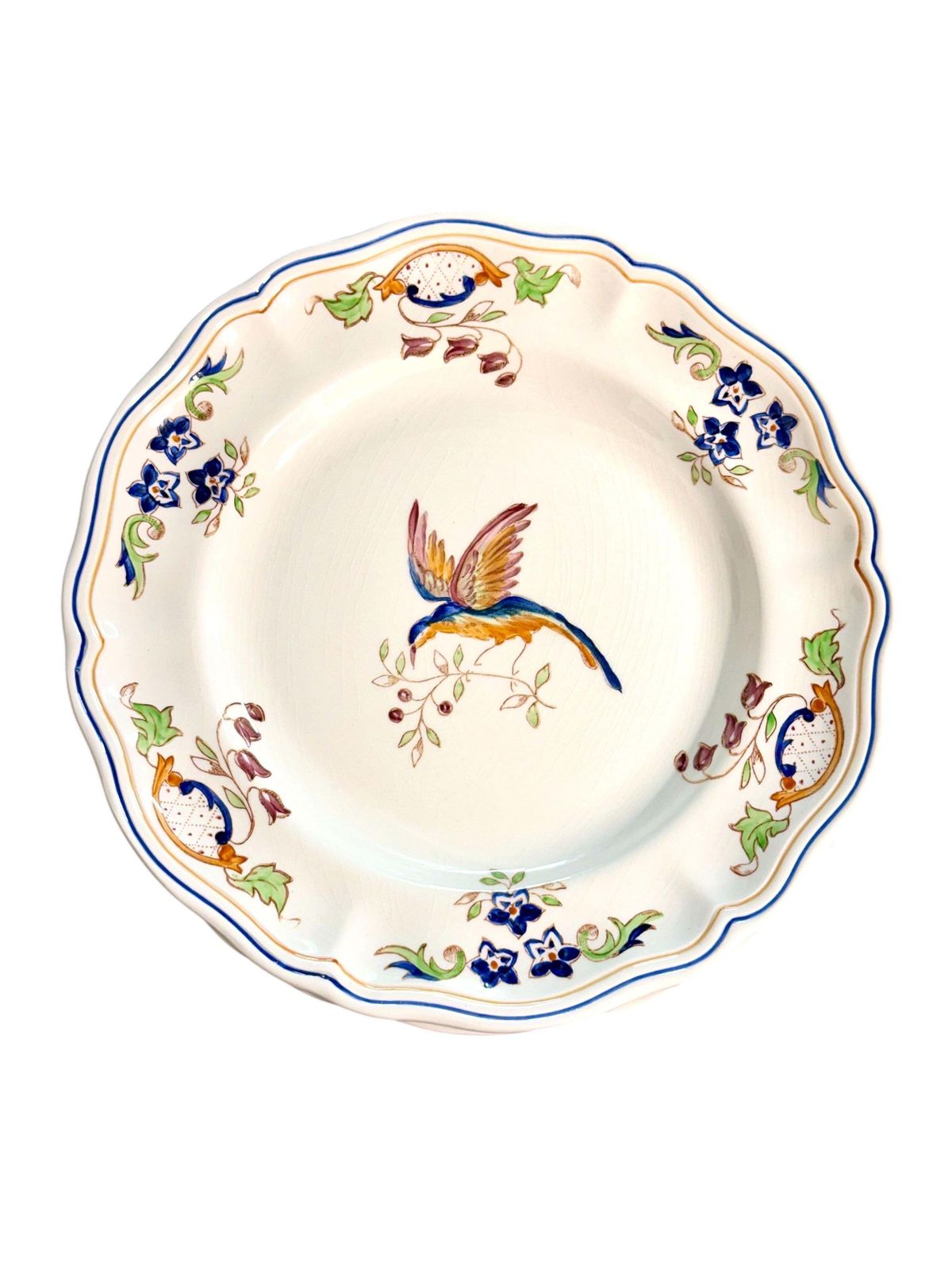 photo vinterior 46 Pieces French Faience Dinner Service, "Cléry" By Moustiers