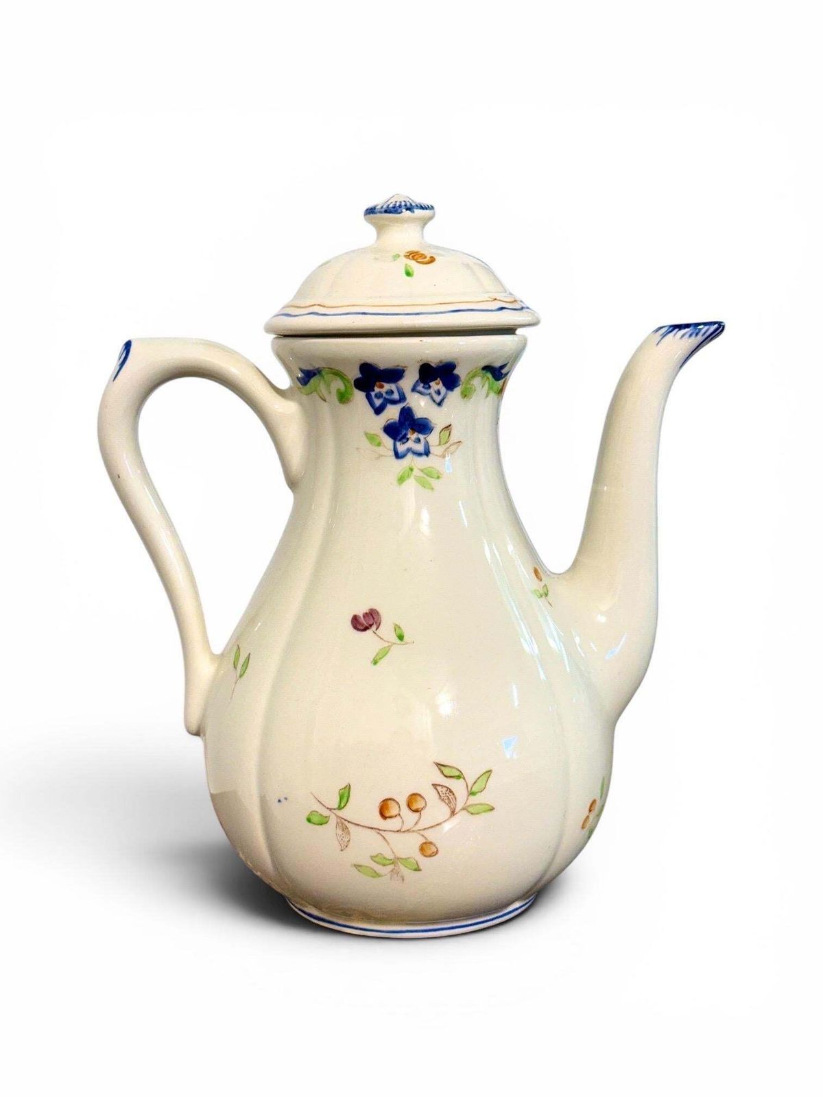 photo for sale Moustiers " Cléry ", French Faience Hand Painted Tea / Coffee Service, 27 Pieces