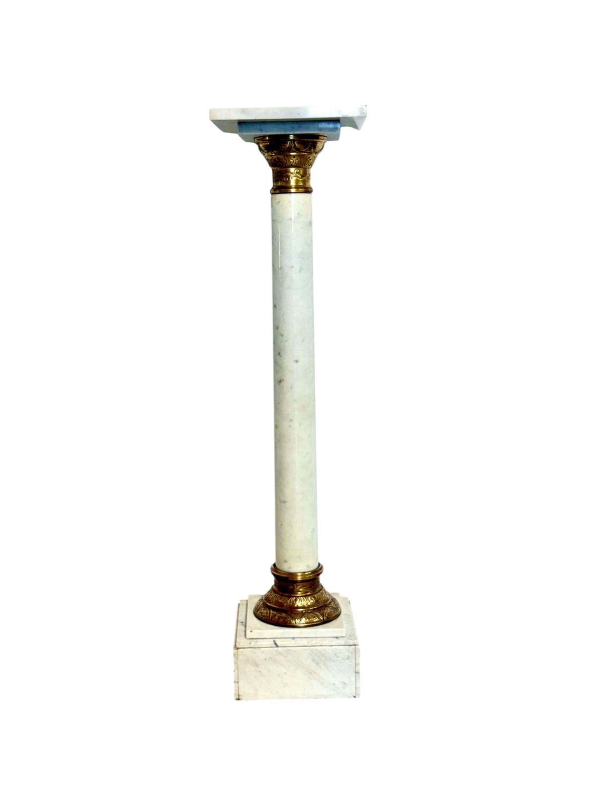 French Marble And Gilt Bronze Pedestal Column, 19th Century photo Home Decor