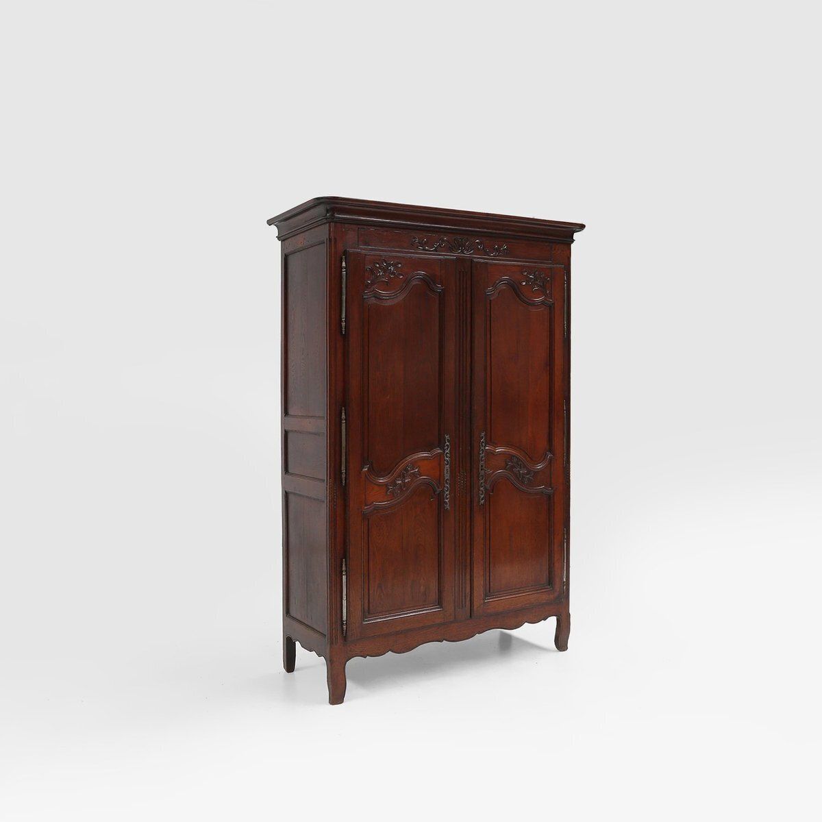 Large French Louis XVI Carved Bridal Wardrobe, 1850s