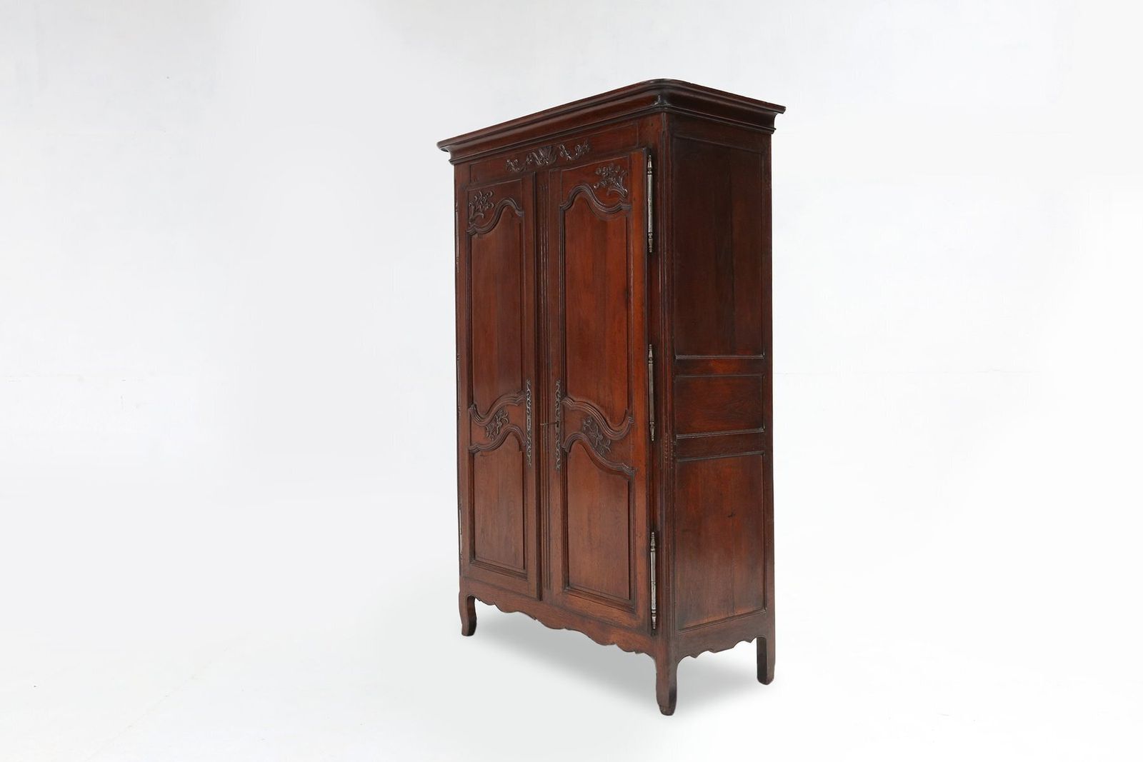 Large French Louis XVI Carved Bridal Wardrobe, 1850s photo vintage