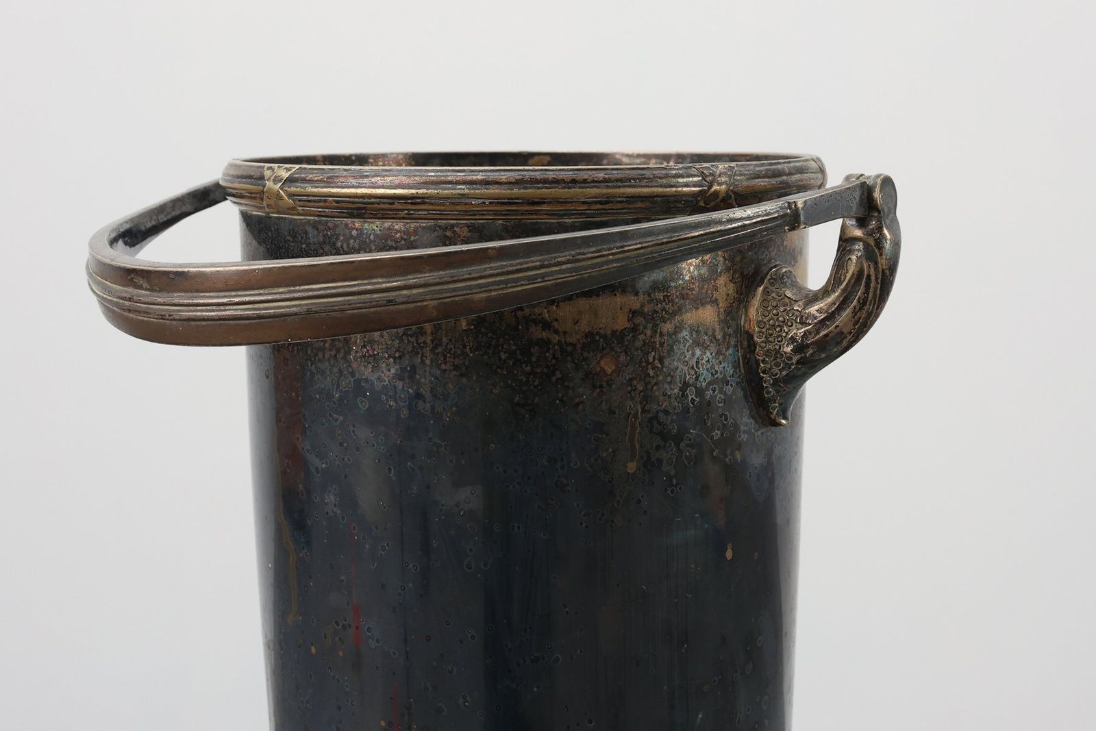 Art Deco Silvered Copper Champagne Bucket, France, 1910s photo for sale