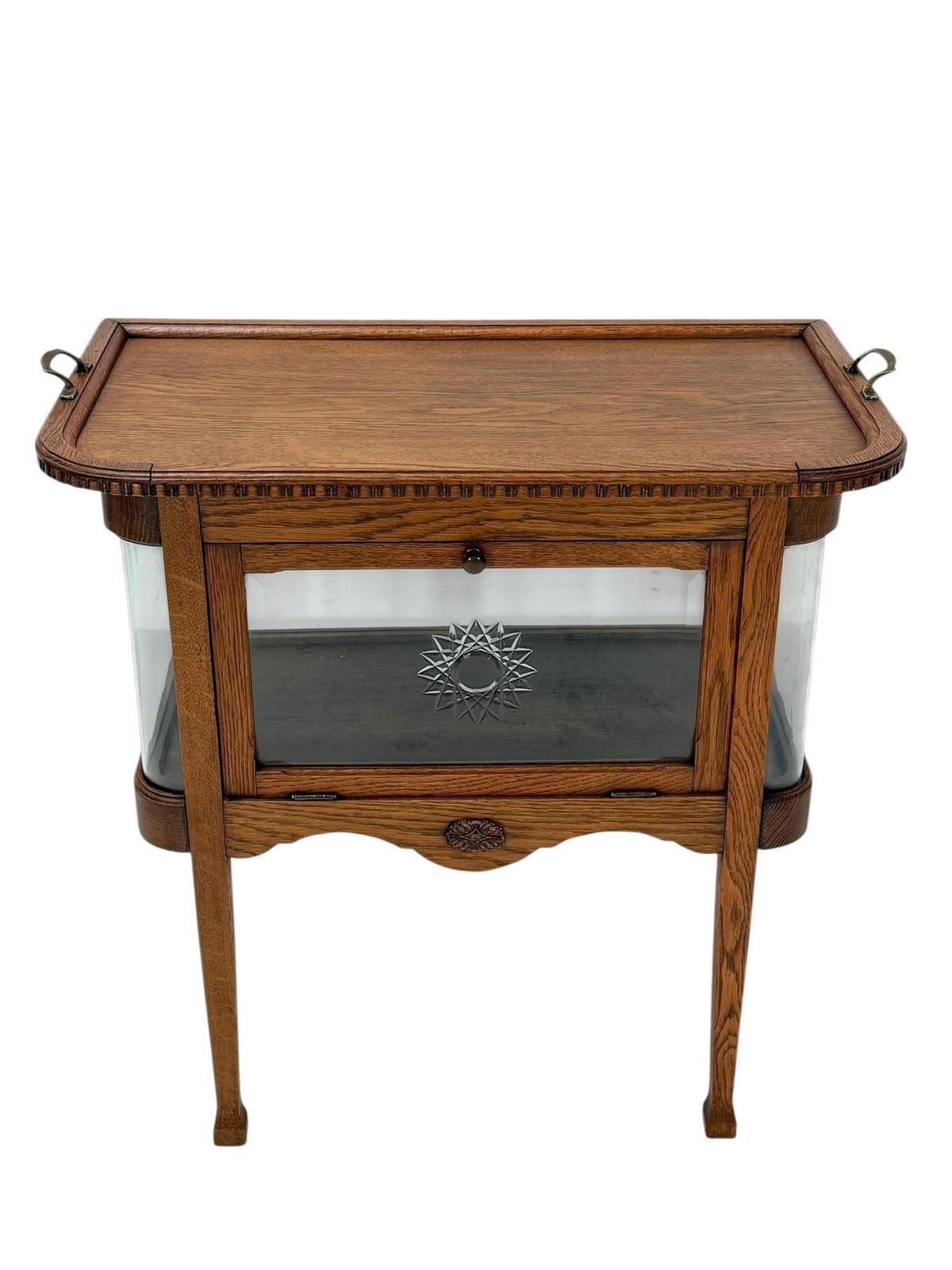 Art Nouveau Tea Cabinet With Serving Tray, 1900s photo Furniture