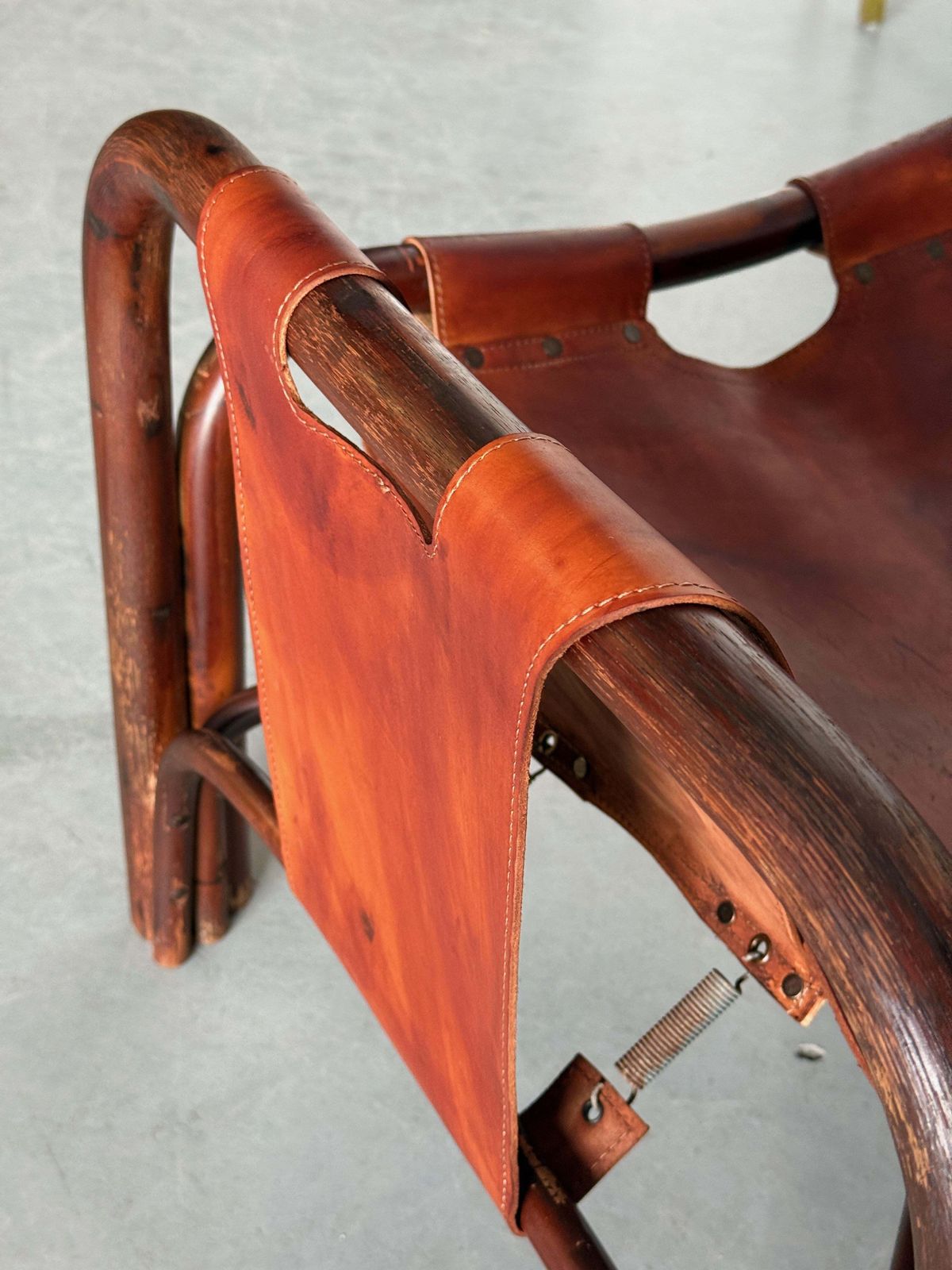 4252.0 Tito Agnoli Leather Safari Chairs For Bonacina photo
