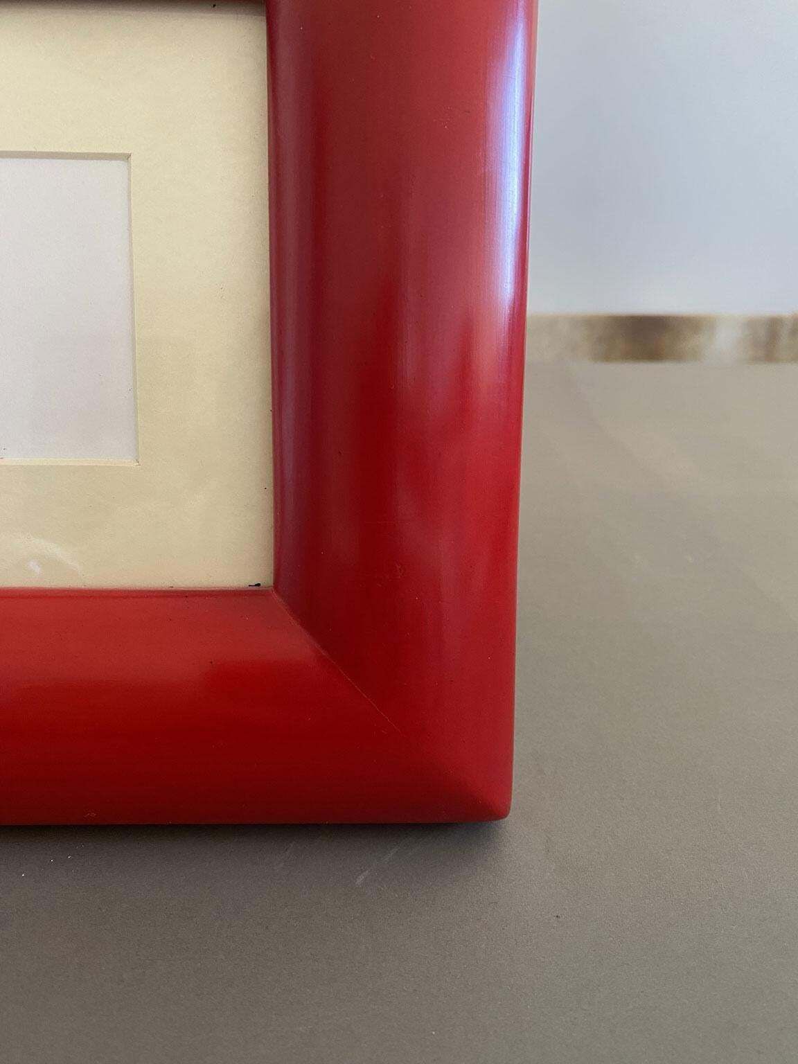 Italy Rectangular Red Lacquered Table Picture Frame photo 462.0