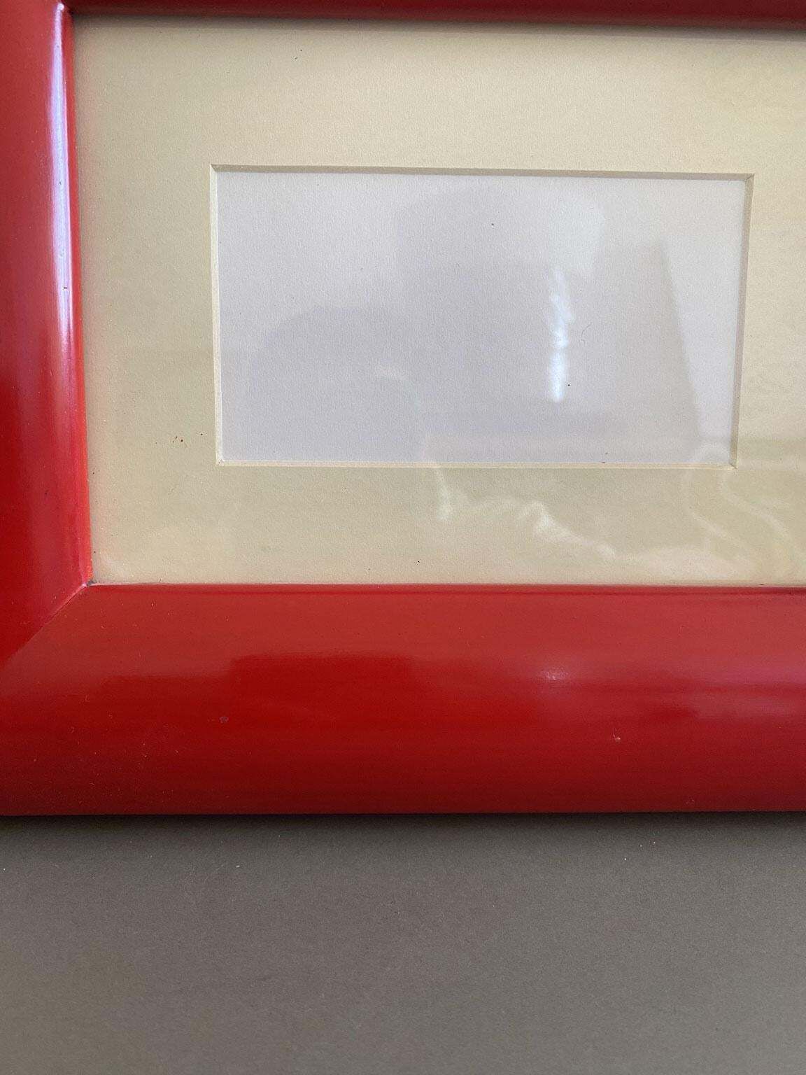 Italy Rectangular Red Lacquered Table Picture Frame photo vinterior