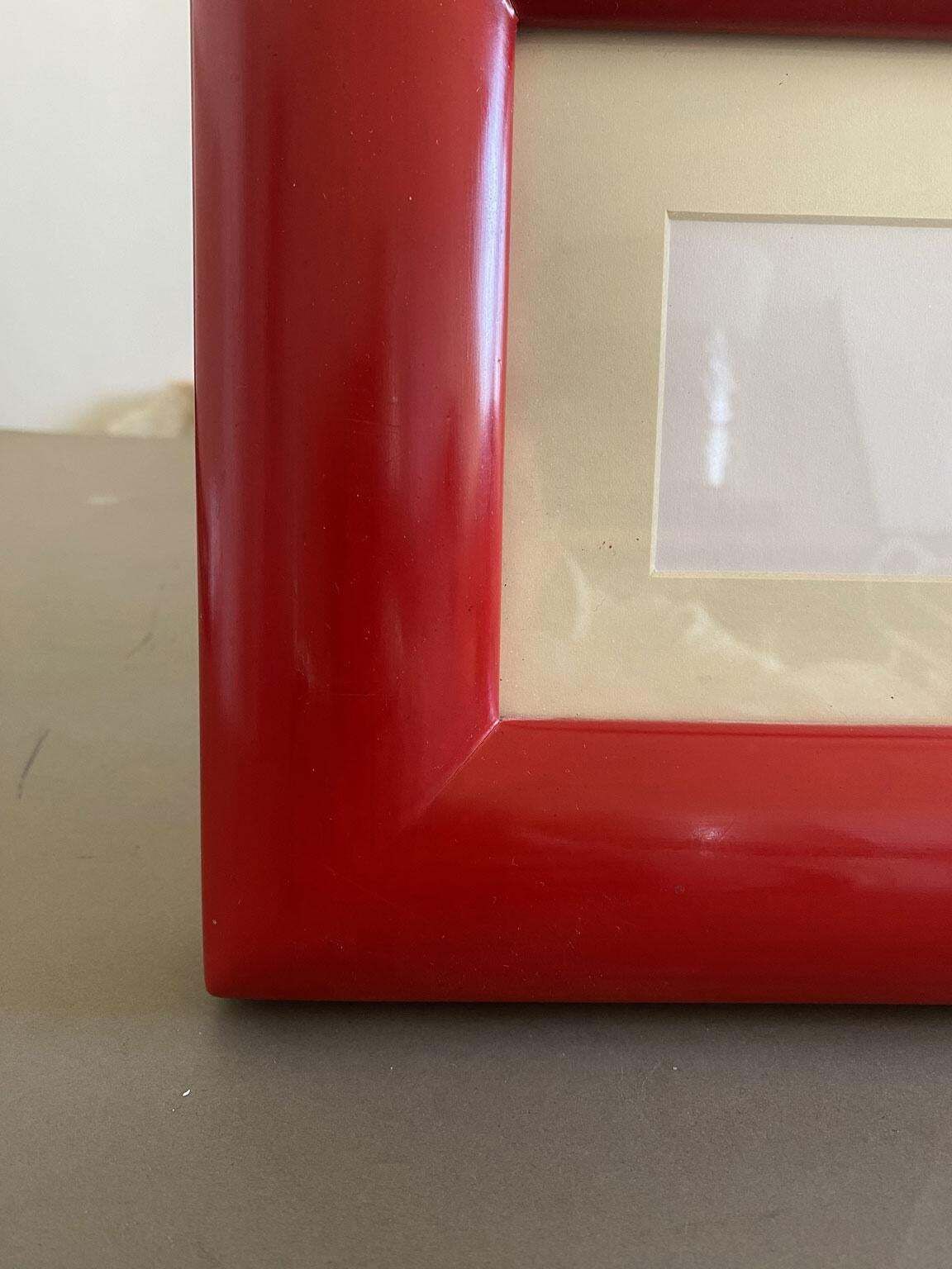 Italy Rectangular Red Lacquered Table Picture Frame photo buy