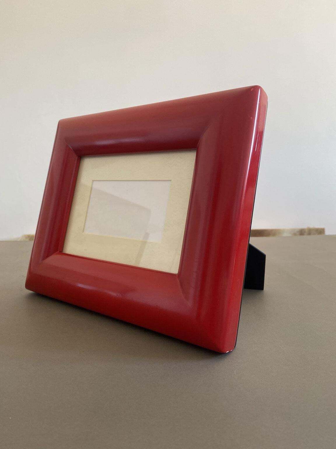 photo furniture Italy Rectangular Red Lacquered Table Picture Frame