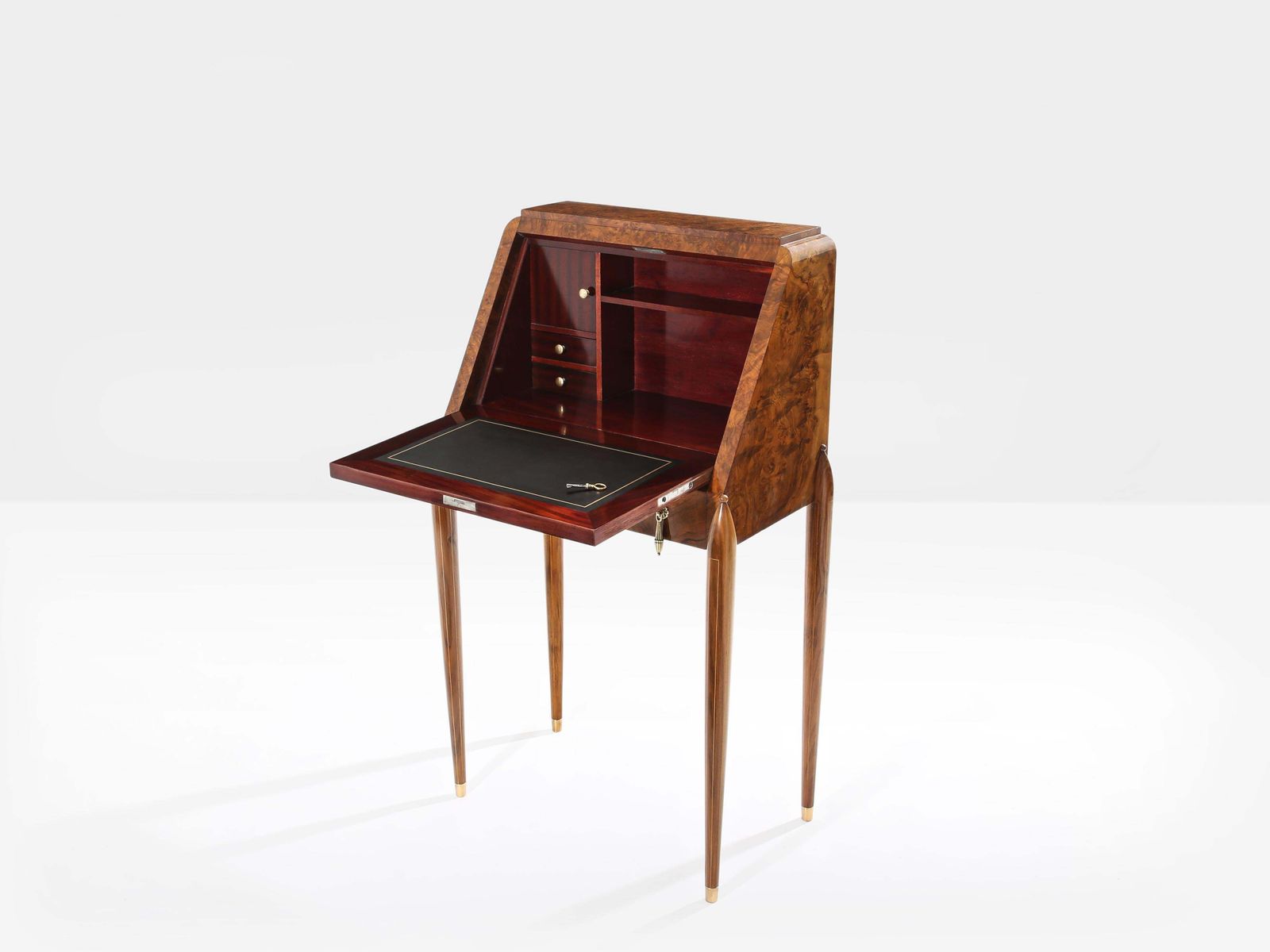Paul Iribe Attr. Amboyna Burl Cabinet Secretary Desk Circa 1920 photo for sale