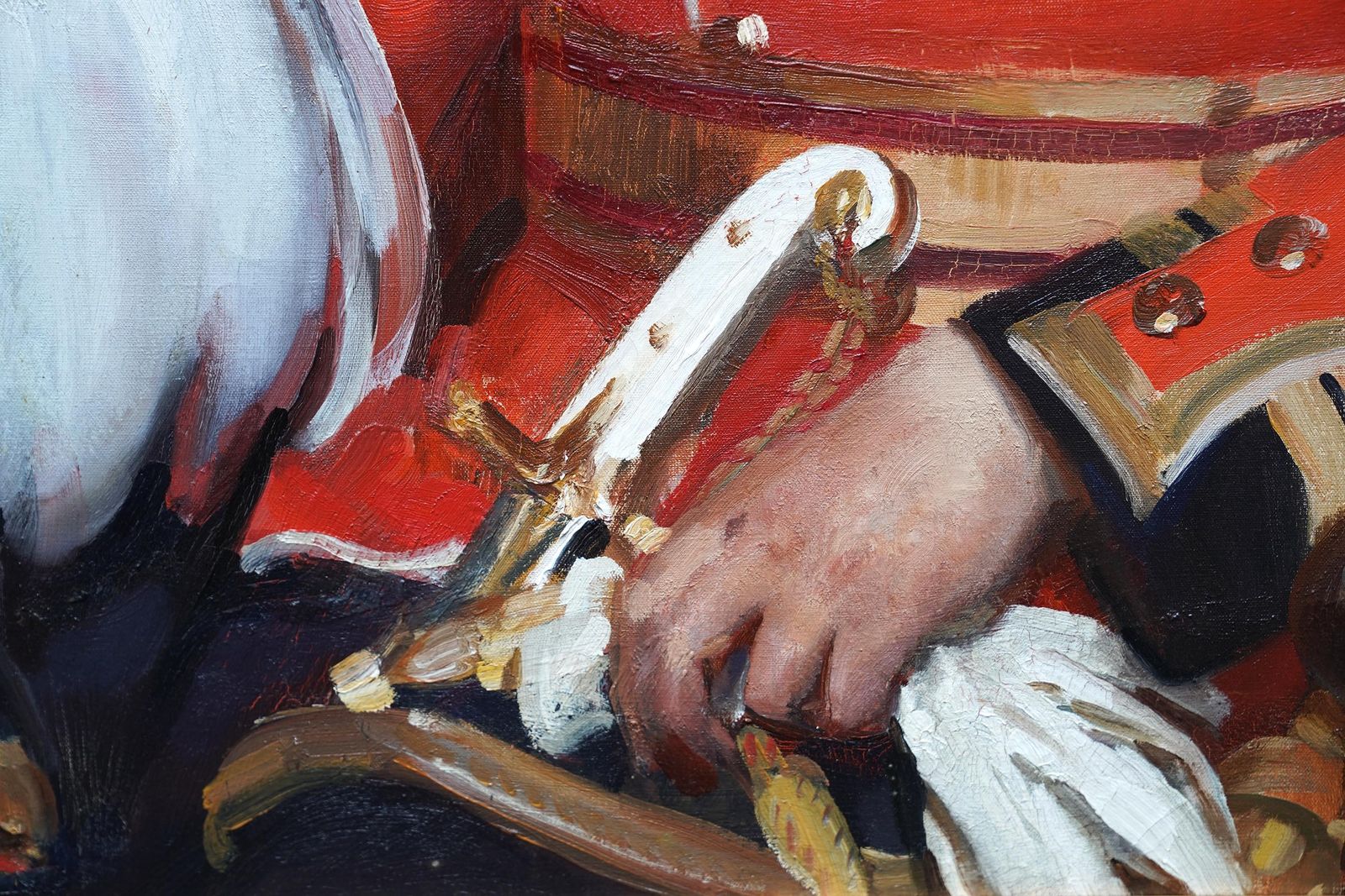 photo for sale Portrait Of A British Army General In Uniform   British Exh. Art Oil Painting