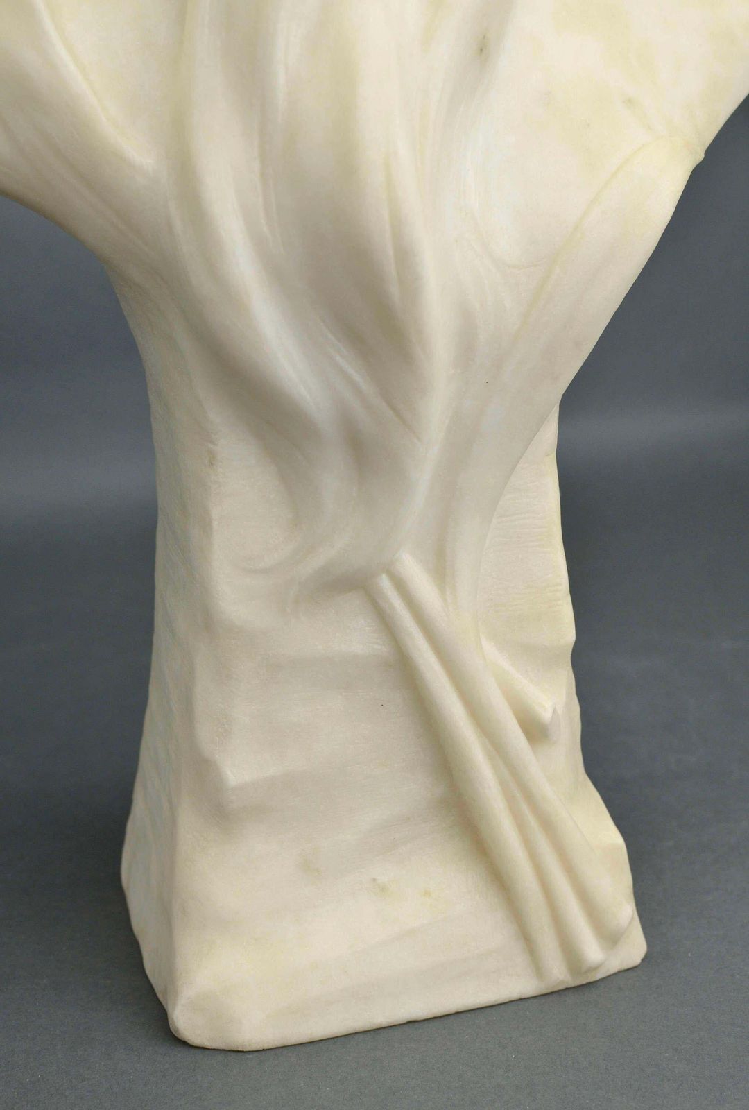 Irises In Hair. Carrara Marble Bust By Georges C. Coudray. Signed. photo Art