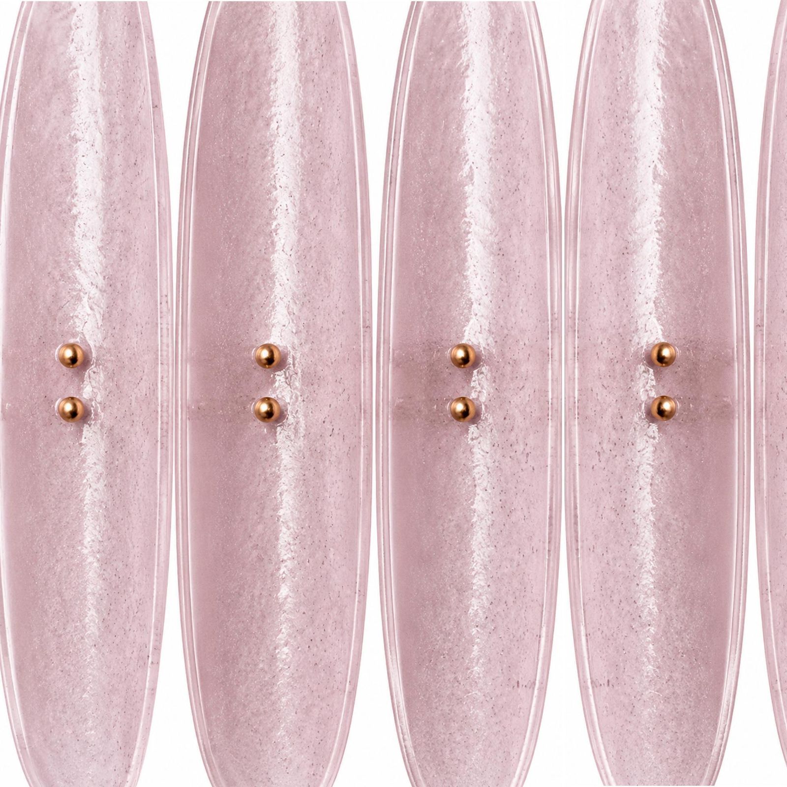Mid Century Style Ceiling Lamp In Brass And Pink Murano “Scova” Glass, Italy photo Lighting