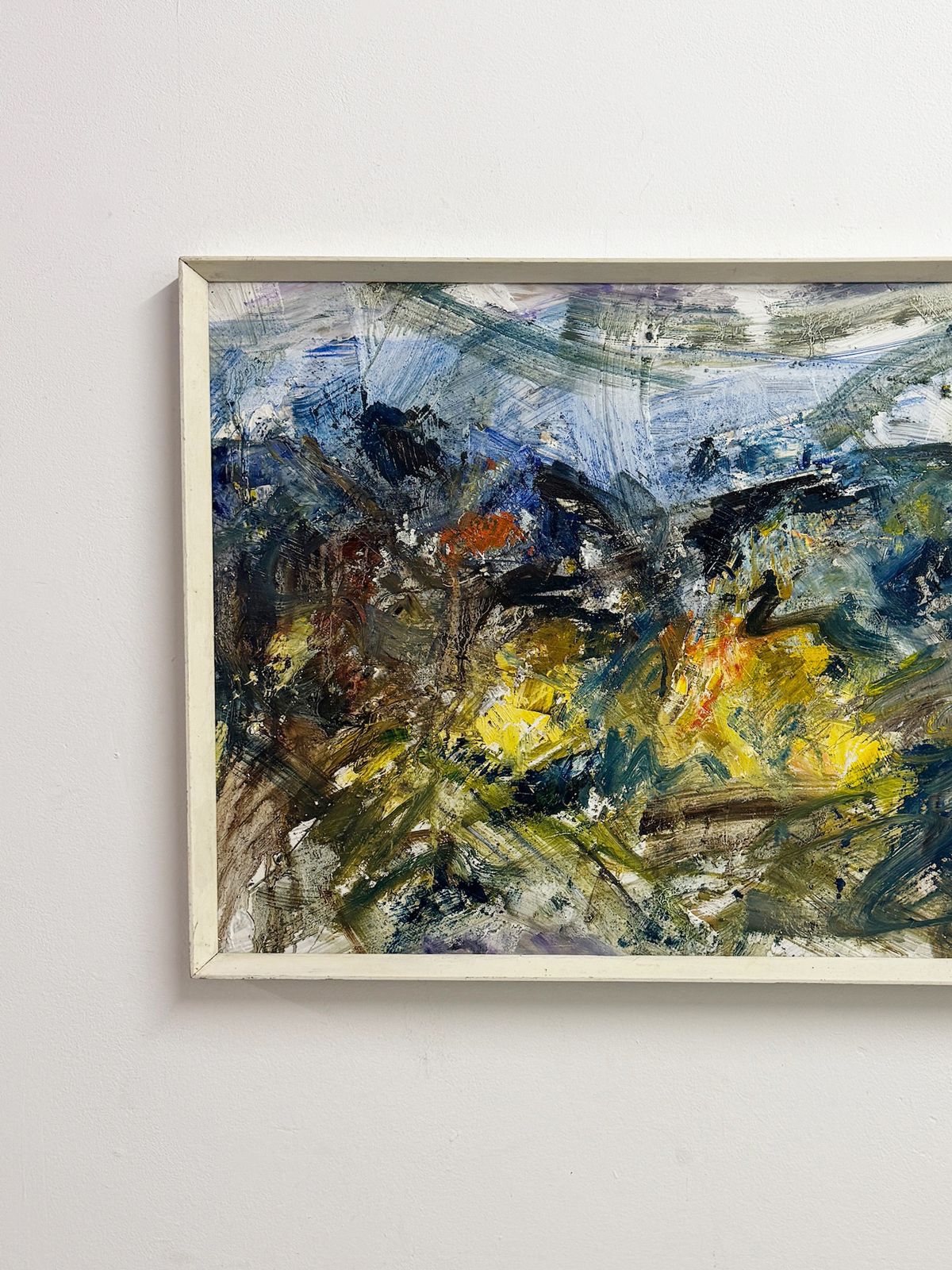 Swedish Mid Century Abstract Expressionist Landscape Oil Painting photo 435.0
