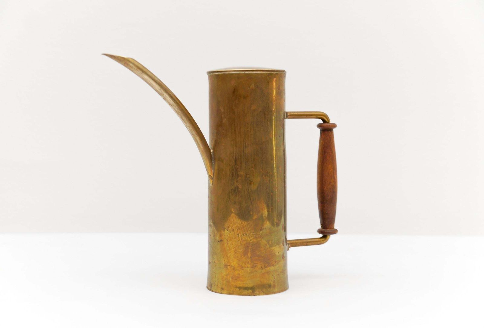 Rare Bauhaus Brass And Wood Watering Can, 1950s Germany photo furniture