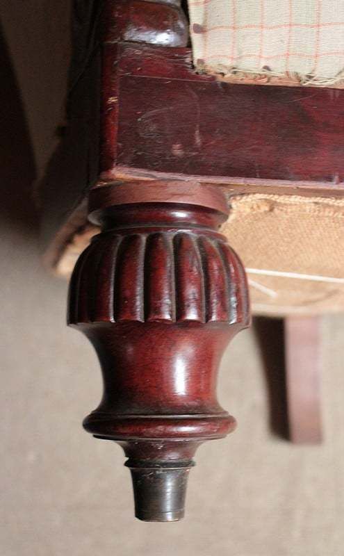 Restoration Sofa Mahogany 19th photo vintage