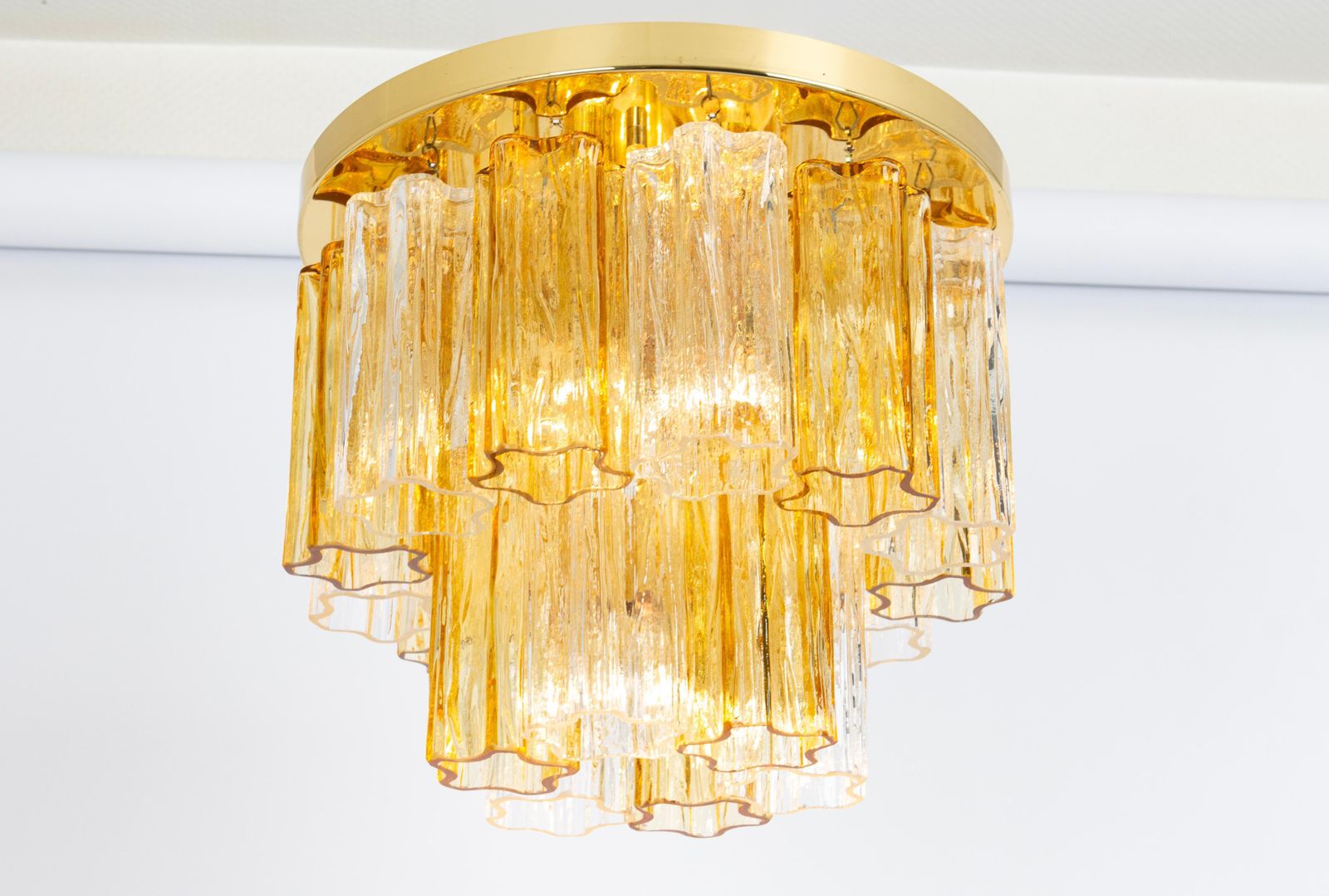 photo for sale 1 Of 2 Petite Tronchi Murano Glass Flush Mount Light Kalmar, Austria, 1960s