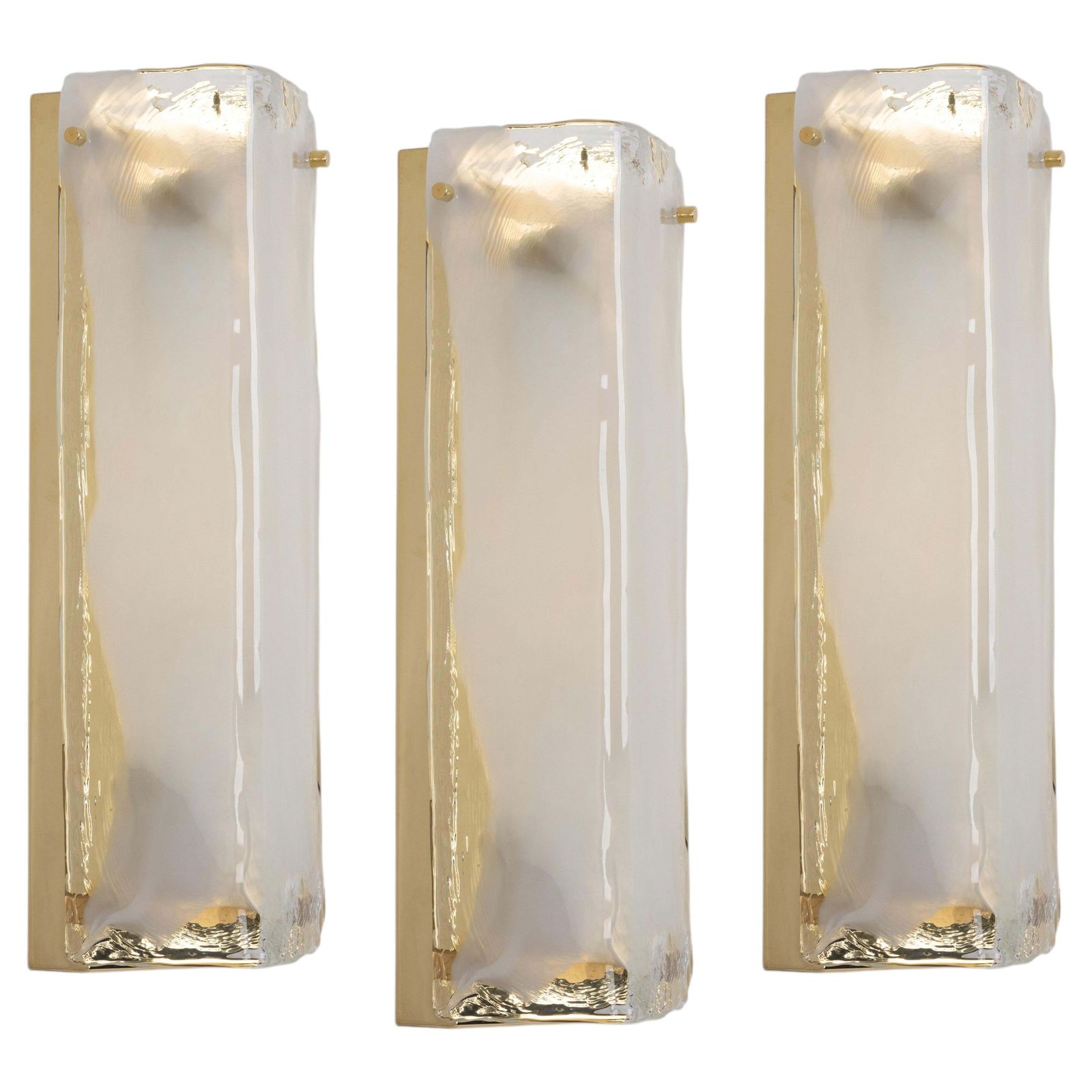 1 Of 3 Mid Century Kalmar Murano Glass Sconce Wall Light, Austria, 1960s