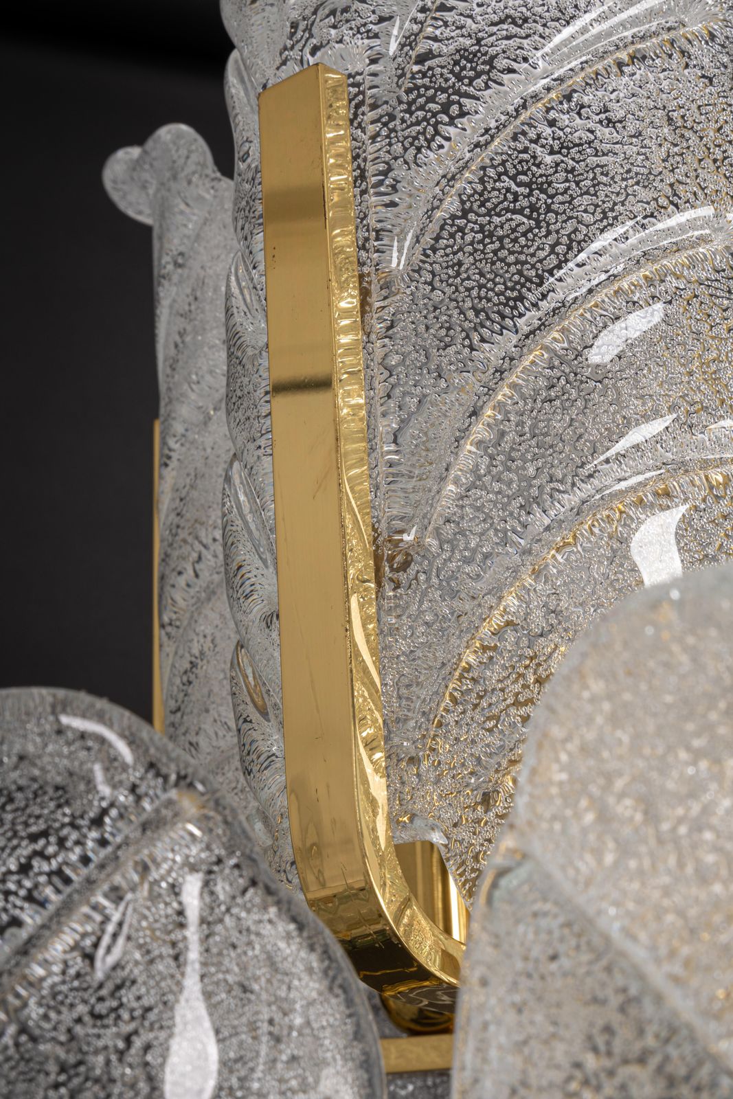 3264.0 Stunning Large Carl Fagerlund Chandelier Murano Glass Leaves, 1960s photo