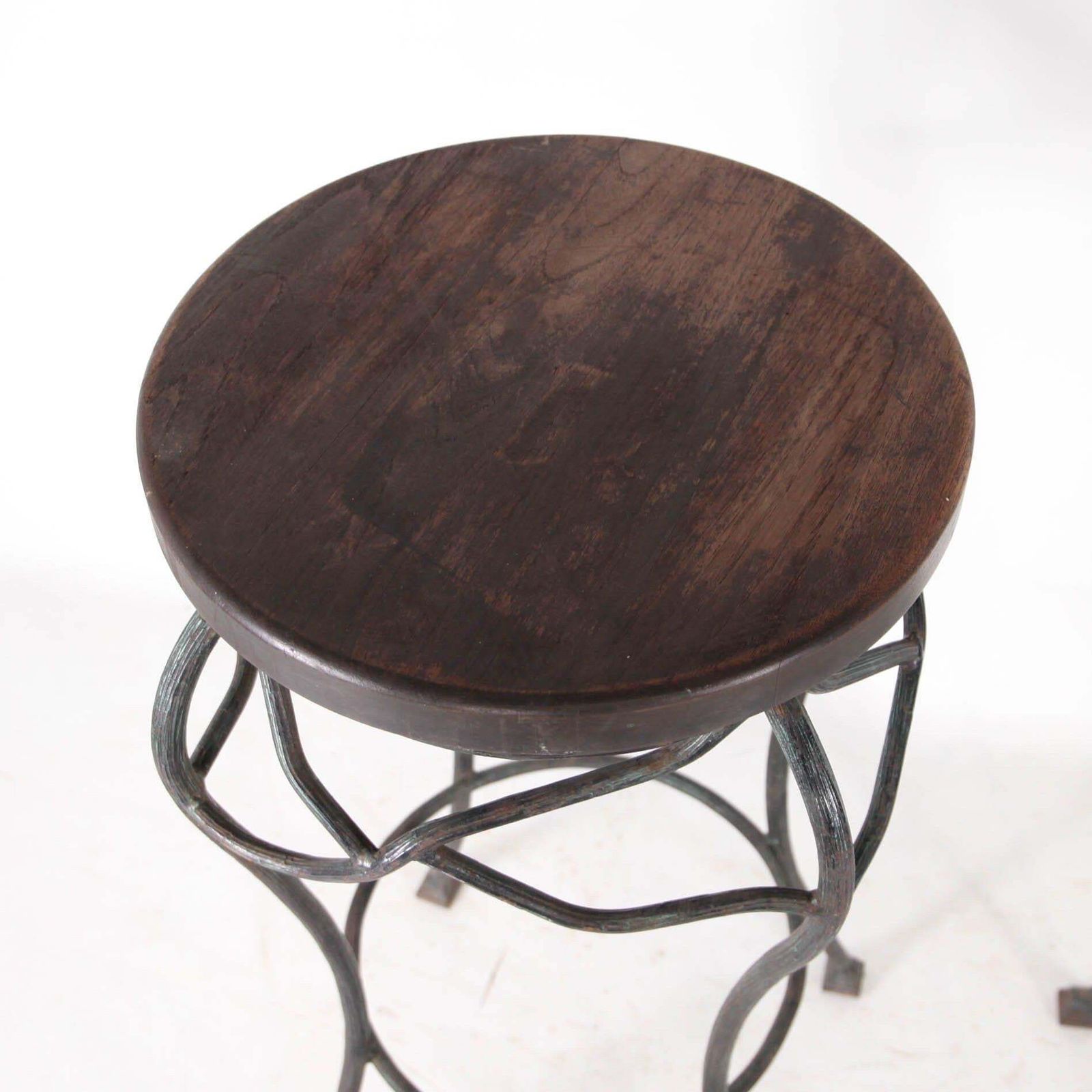 photo furniture Pair Of Wrought Iron Sculpture Stands
