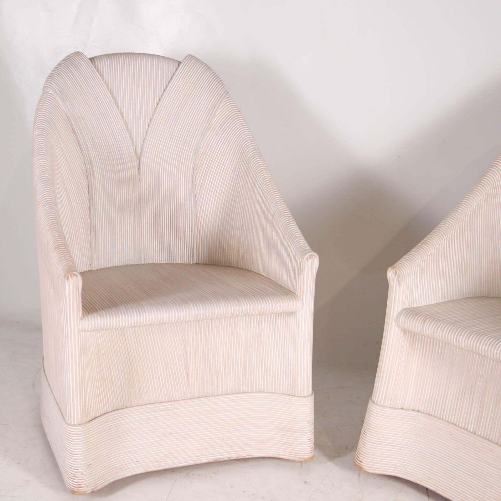 Pair Of Rattan Armchairs By Betty Cobonpue photo vintage