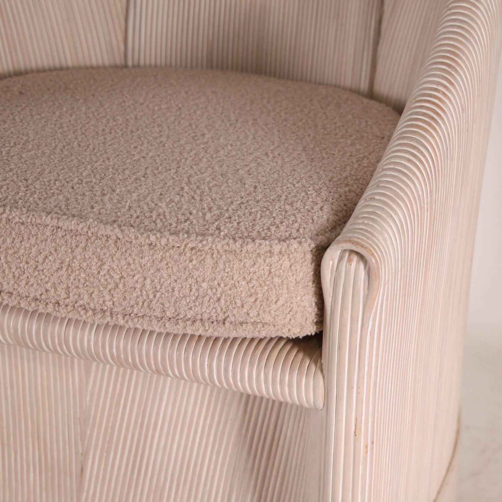 photo for sale Pair Of Rattan Armchairs By Betty Cobonpue