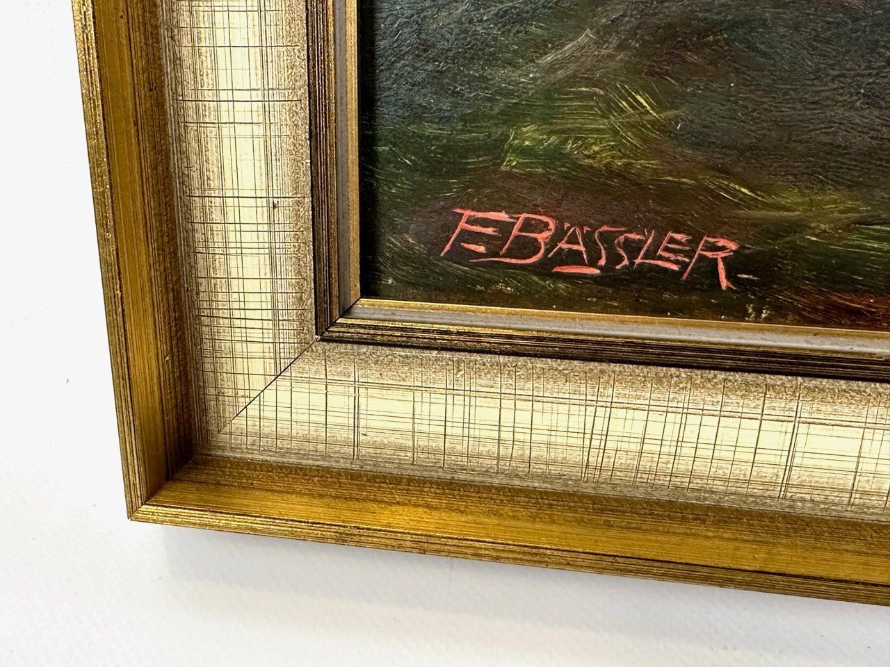 F. Bassler, Capercaillie, Oil On Board, 1900s, Framed photo Art