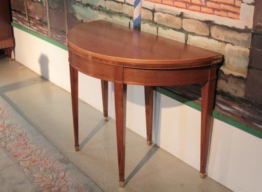 Directoire Half Moon Table Mahogany 19th photo for sale