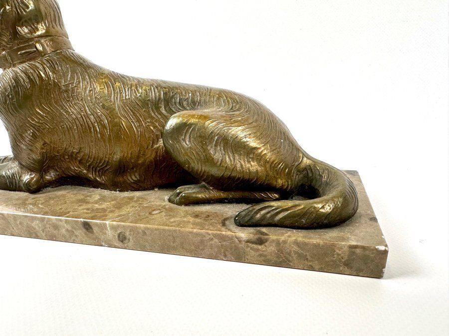 French Art Deco Bronze Plated Shepherd In The Style Of Louis Albert Carvin, 1930s photo vinterior