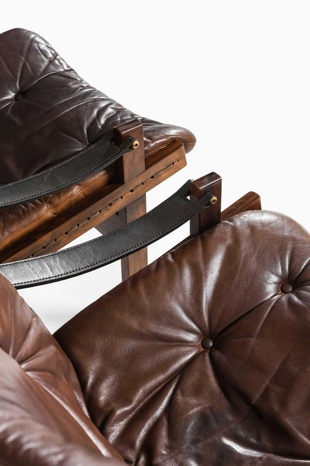 Pair Of Torbjørn Afdal Leather Easy Chairs By Bruksbo, 1962 photo 5985.0