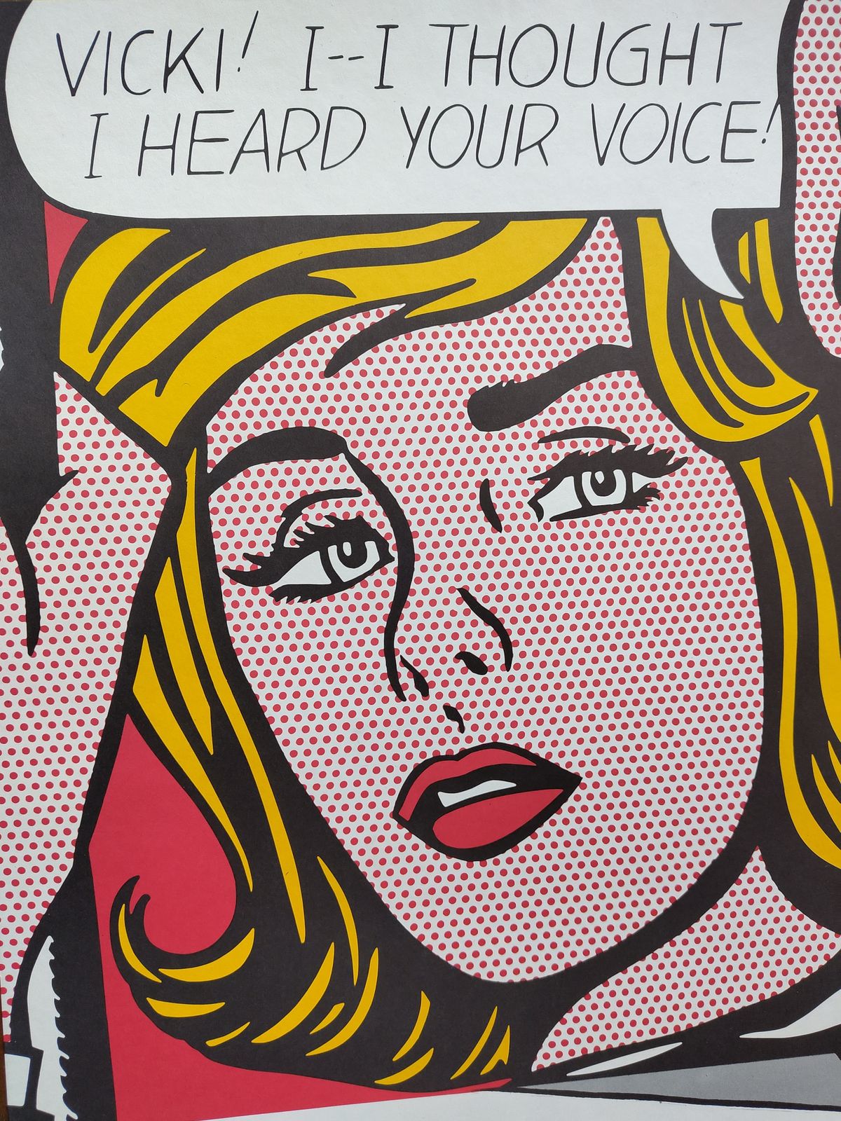 Original 1968 Roy Lichtenstein ‘Vicki’ Kestner Gesellschaft Hannover Exhibition Poster   Pristine Mint Condition photo furniture