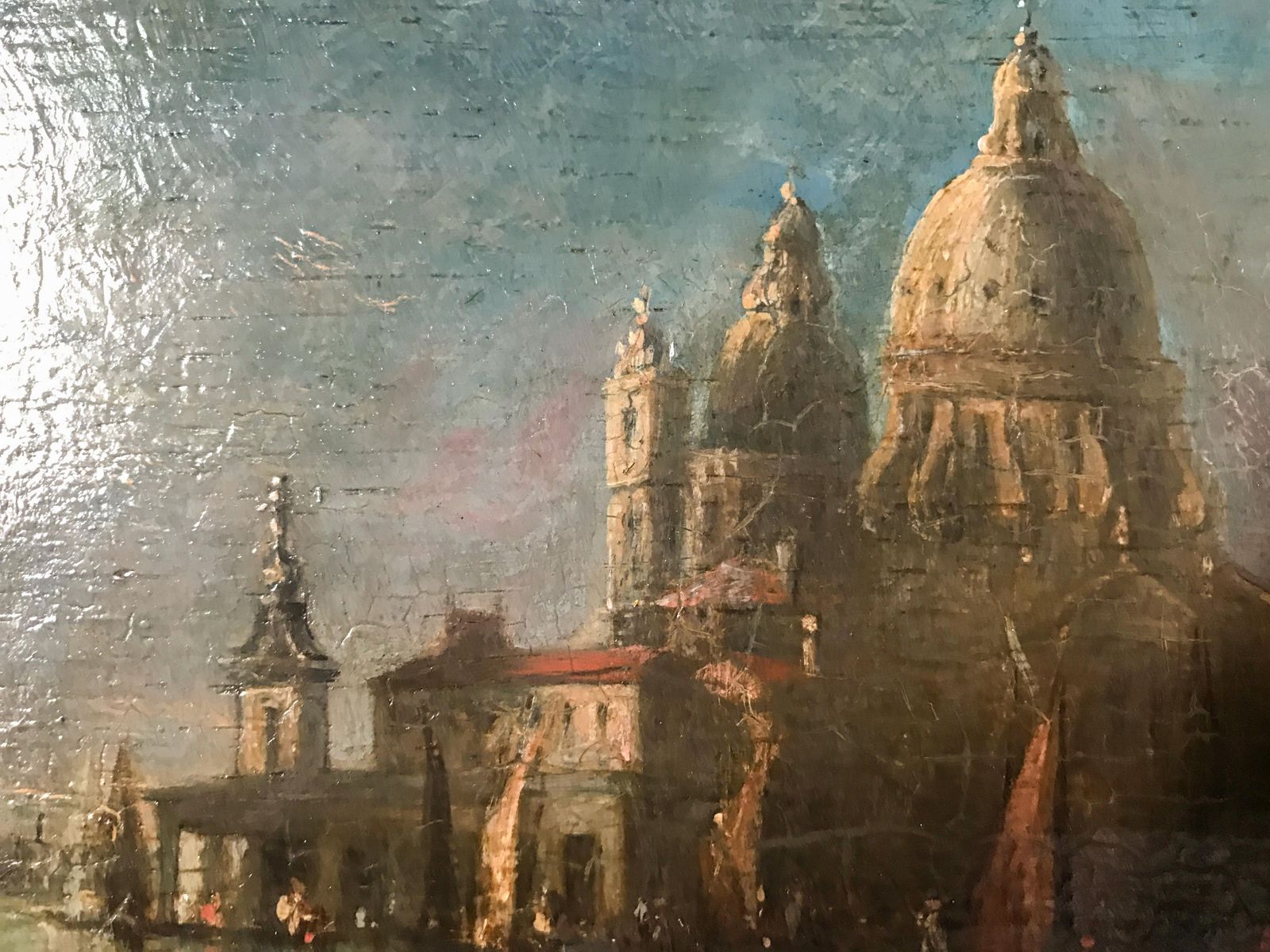 Venetian Capriccio, Santa Maria Della Salute   Italian School, 18th Century photo for sale