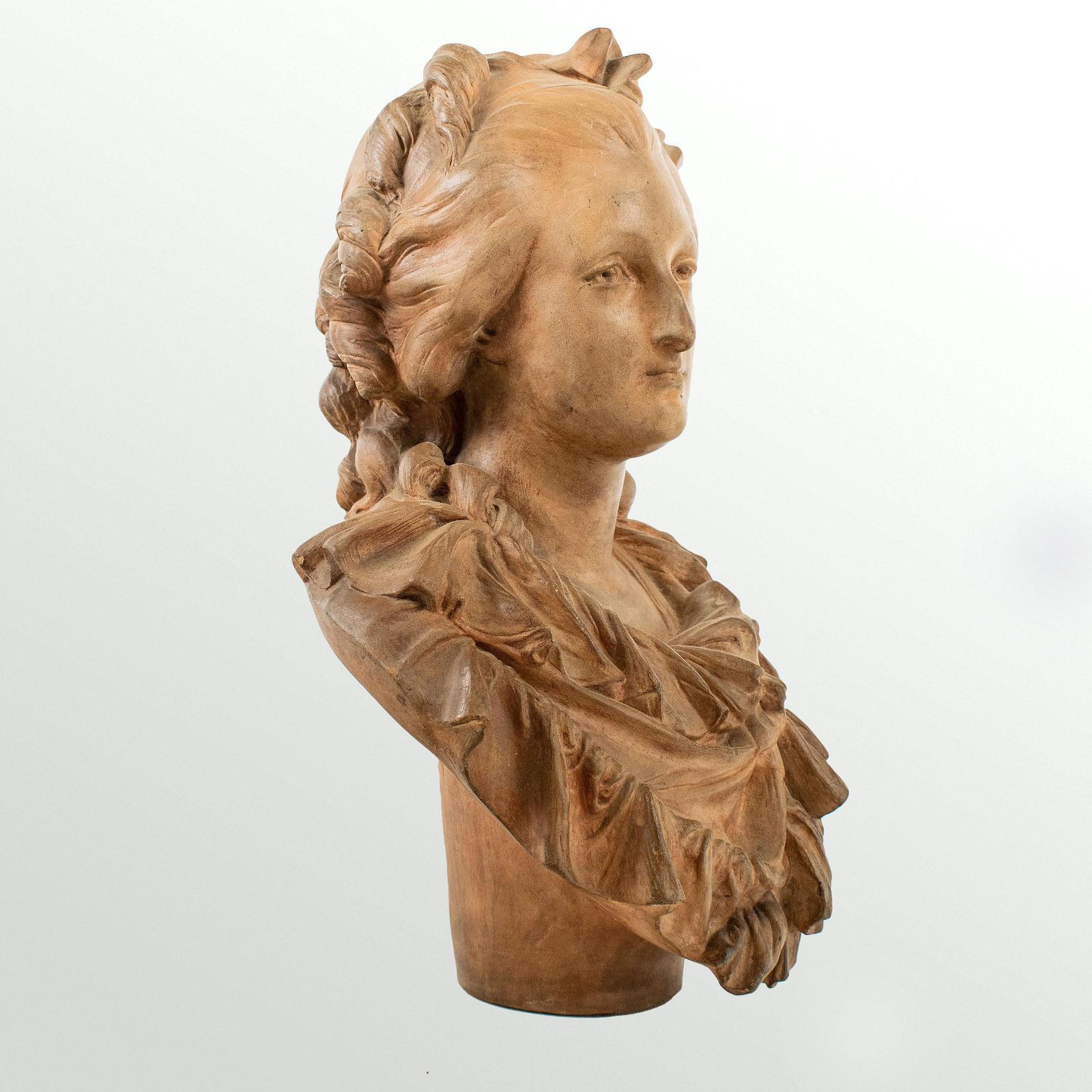 Albert Ernest Carrier Belleuse (1824   1887) Terracotta Bust Of A Young Woman photo Art