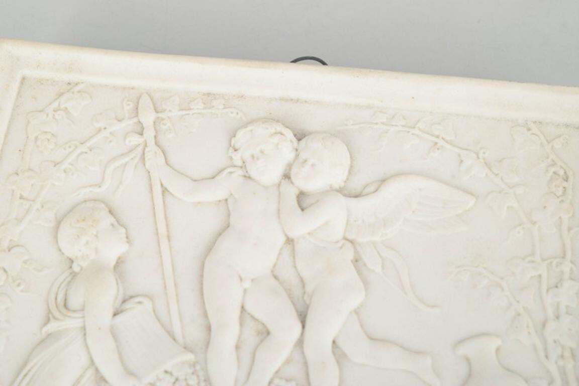 Bing & Grøndahl, Denmark. Biscuit Wall Relief After B. Thorvaldsen, 1870s. photo furniture