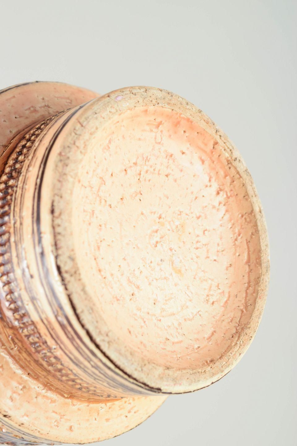 Aldo Londi For Bitossi. Cylindrical Stoneware “Sahara” Vase, 1970s. photo Home Decor