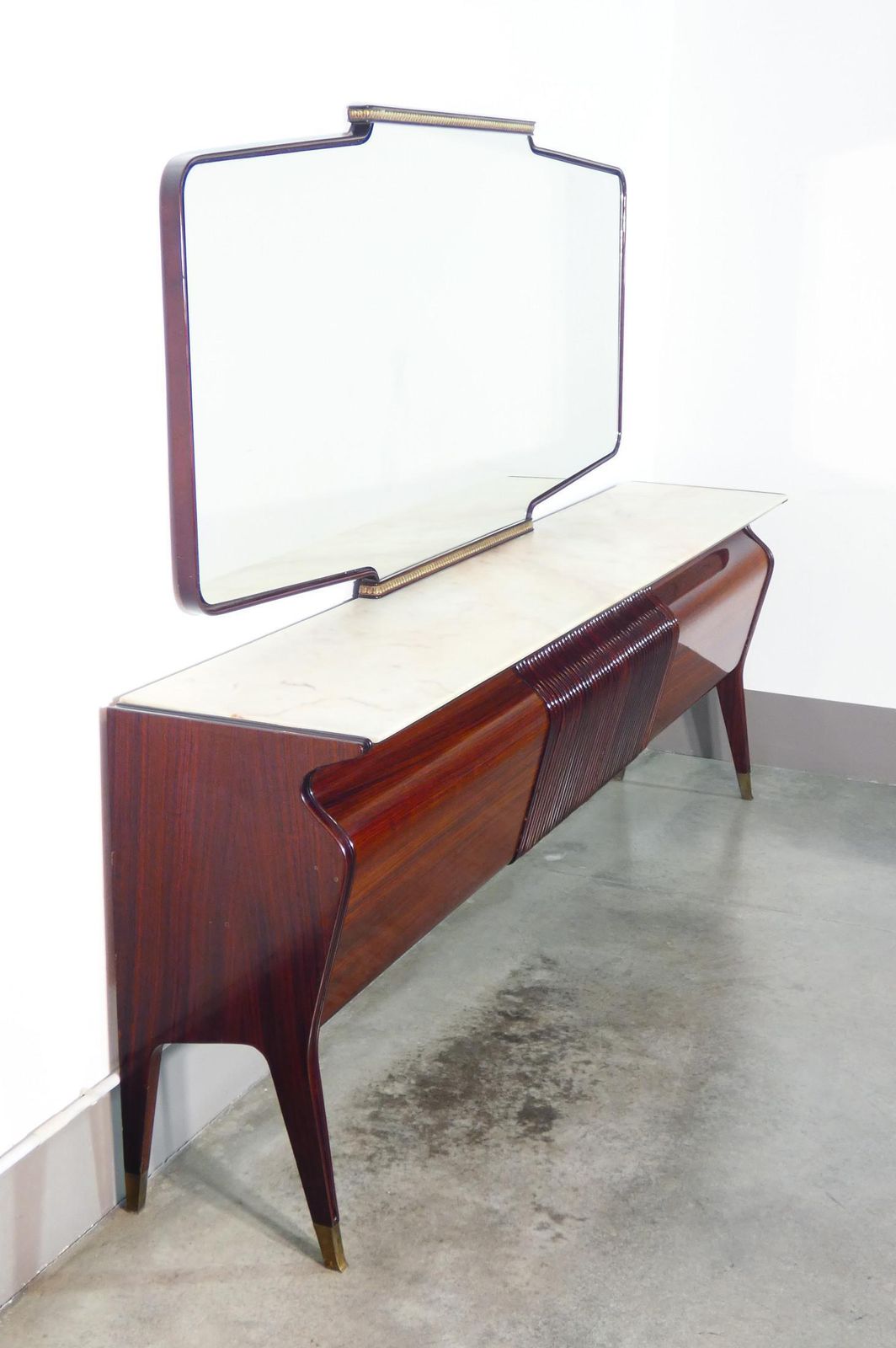 Buffet Enfilade With Mirror, Design Attributed To Osvaldo Borsani. Italy, 1950s photo buy