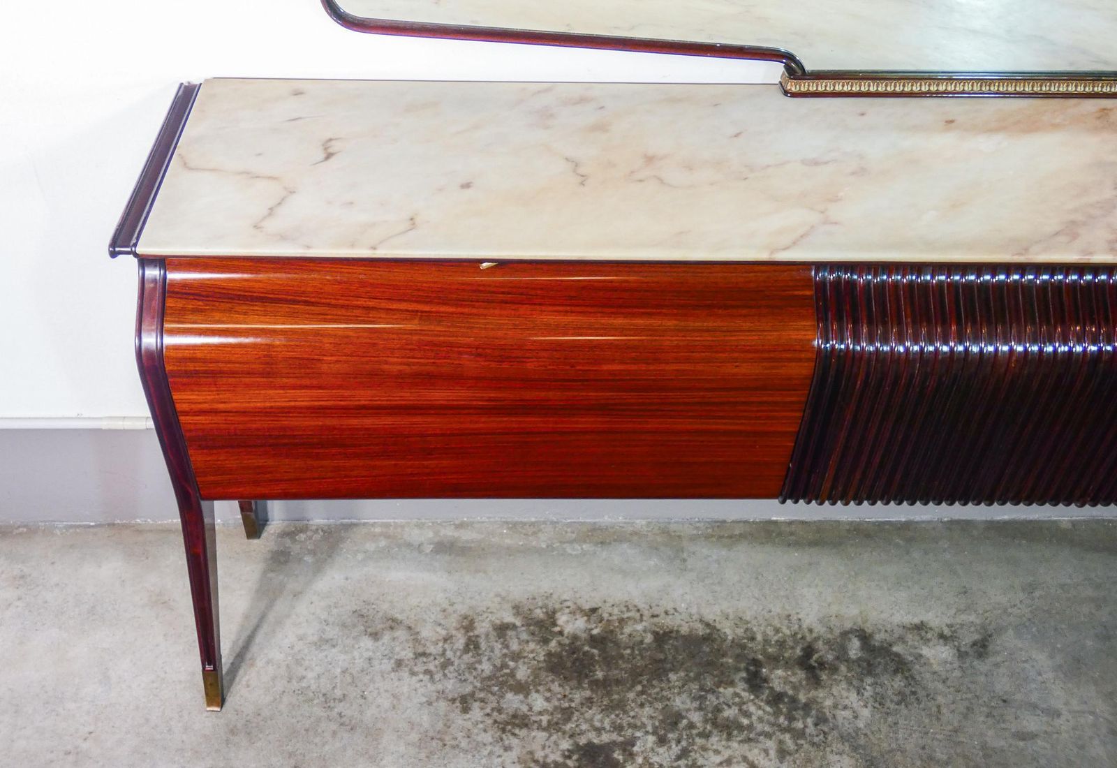 Furniture Buffet Enfilade With Mirror, Design Attributed To Osvaldo Borsani. Italy, 1950s photo