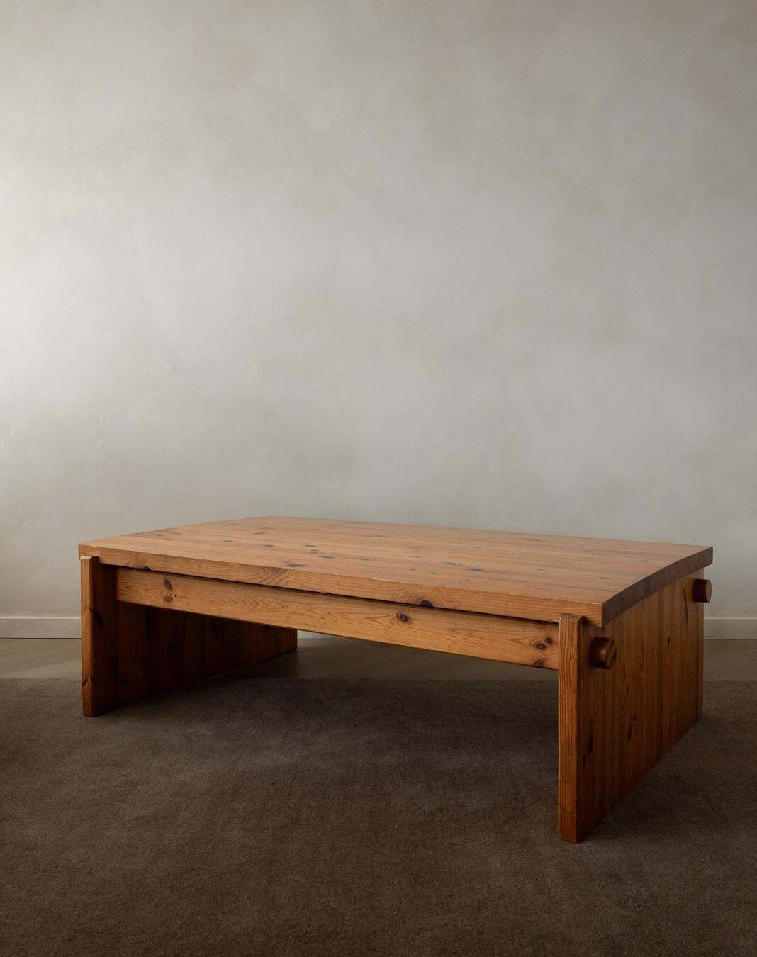 Dymling Pine Coffee Table By Yngve Ekström For Swedese Swedish Brutalist 1970s photo furniture