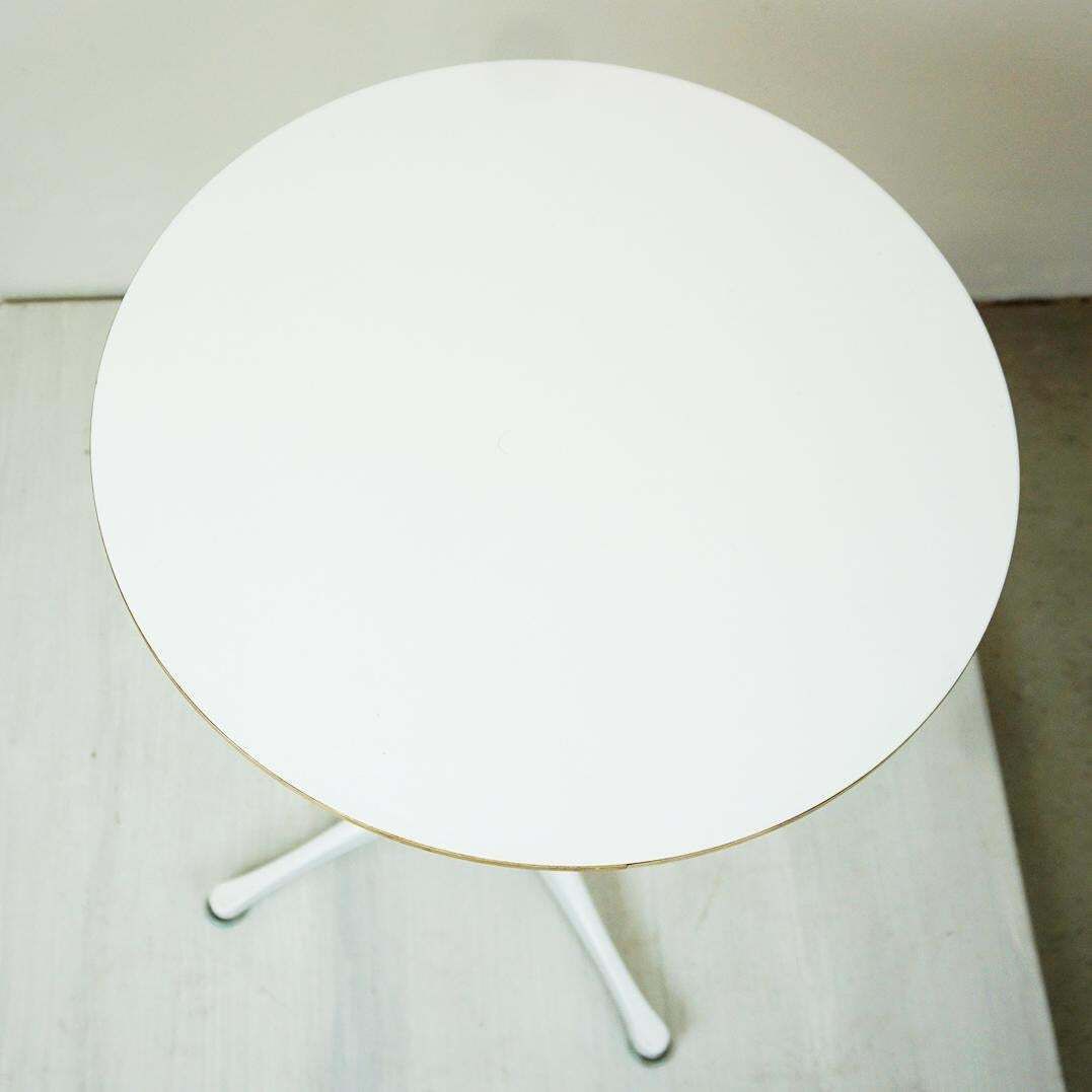 photo furniture White George Nelson Pedestal Coffee Side Table For Herman Miller, USA, 1960s