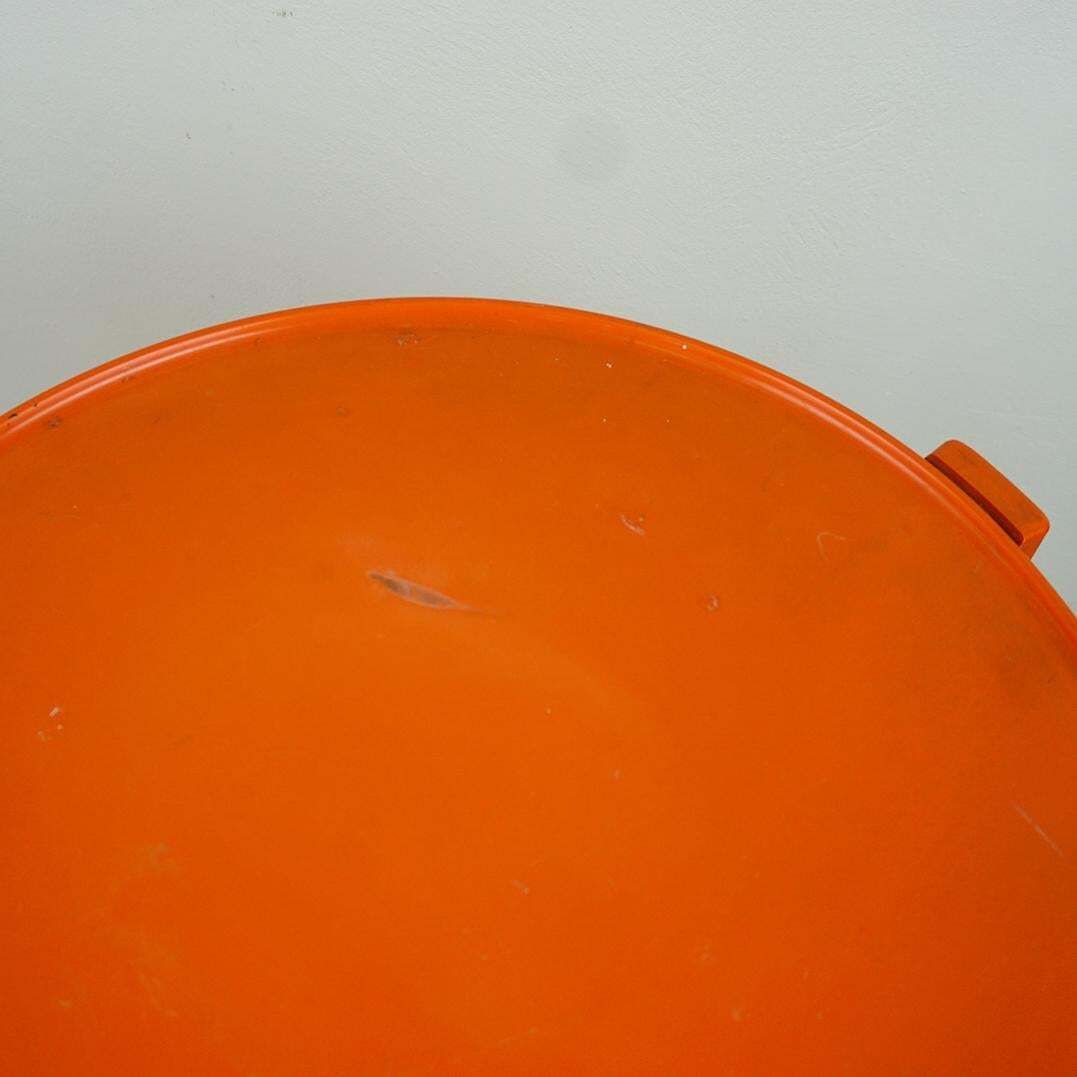 Vintage Italian Space Age Plastic Bar Trolley, Orange, 1970s, 47cm photo Furniture