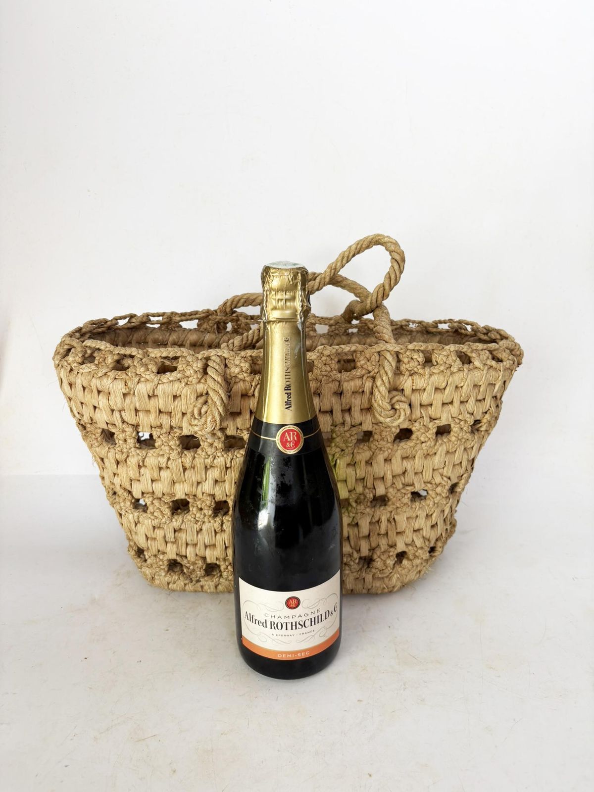 Rope Basket, Saint Tropez, France, 1970 photo Home Decor