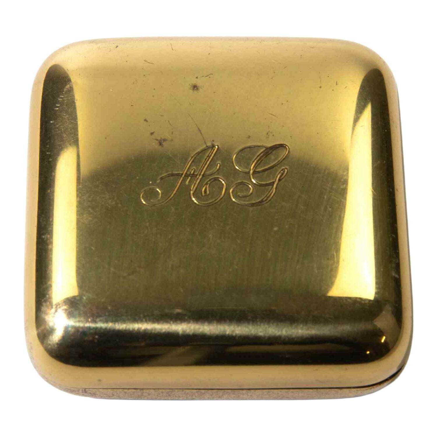 Italian Gold Plated Metal Trinket Or Pill Box By F. Jacovitti, Rome, 1960s