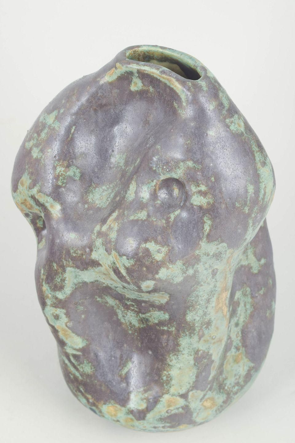 Christina Muff, Danish Artist. Ceramic Vessel With Copper Green And Black Glaze. photo furniture