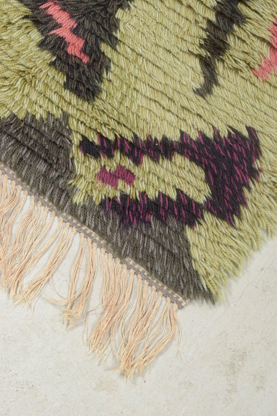 Scandinavian Designer. Rya Carpet In Wool With A Graphic Pattern. 1960s/70s photo furniture